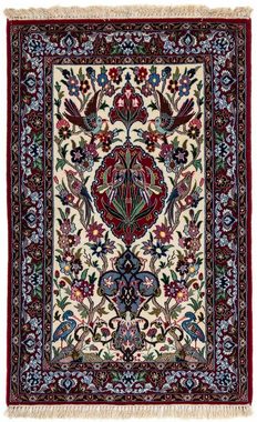 Orientteppich Perser - Isfahan - Premium - 105 x 67 cm - dunkelrot, morgenland, rechteckig, Höhe: 6 mm, Wohnzimmer, Handgeknüpft, Einzelstück mit Zertifikat