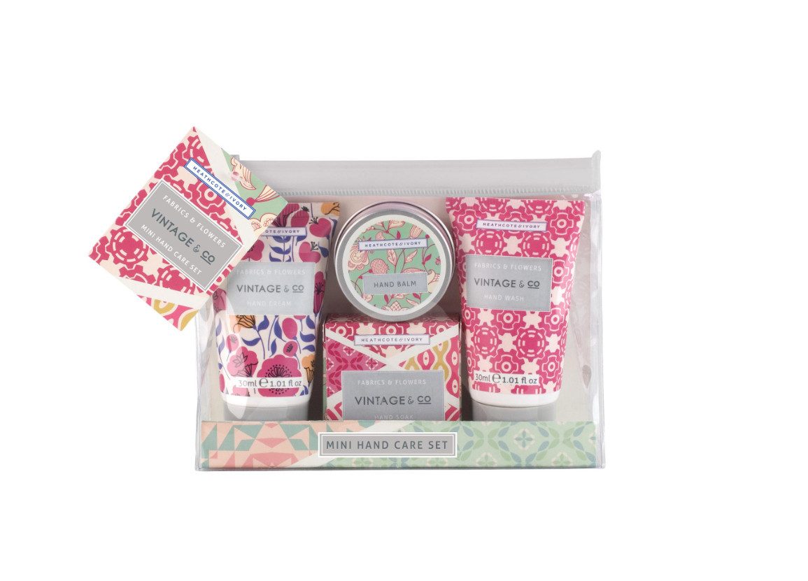 Heathcote & Ivory Handcreme Mini Set 100 ml, 4-tlg., Fabrics & Flowers - Mini Handpflege Set