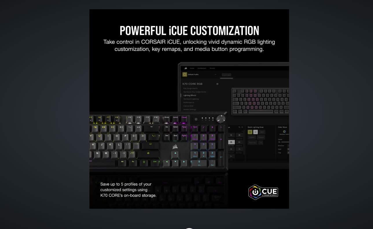 Corsair K70 Core RGB Tastatur