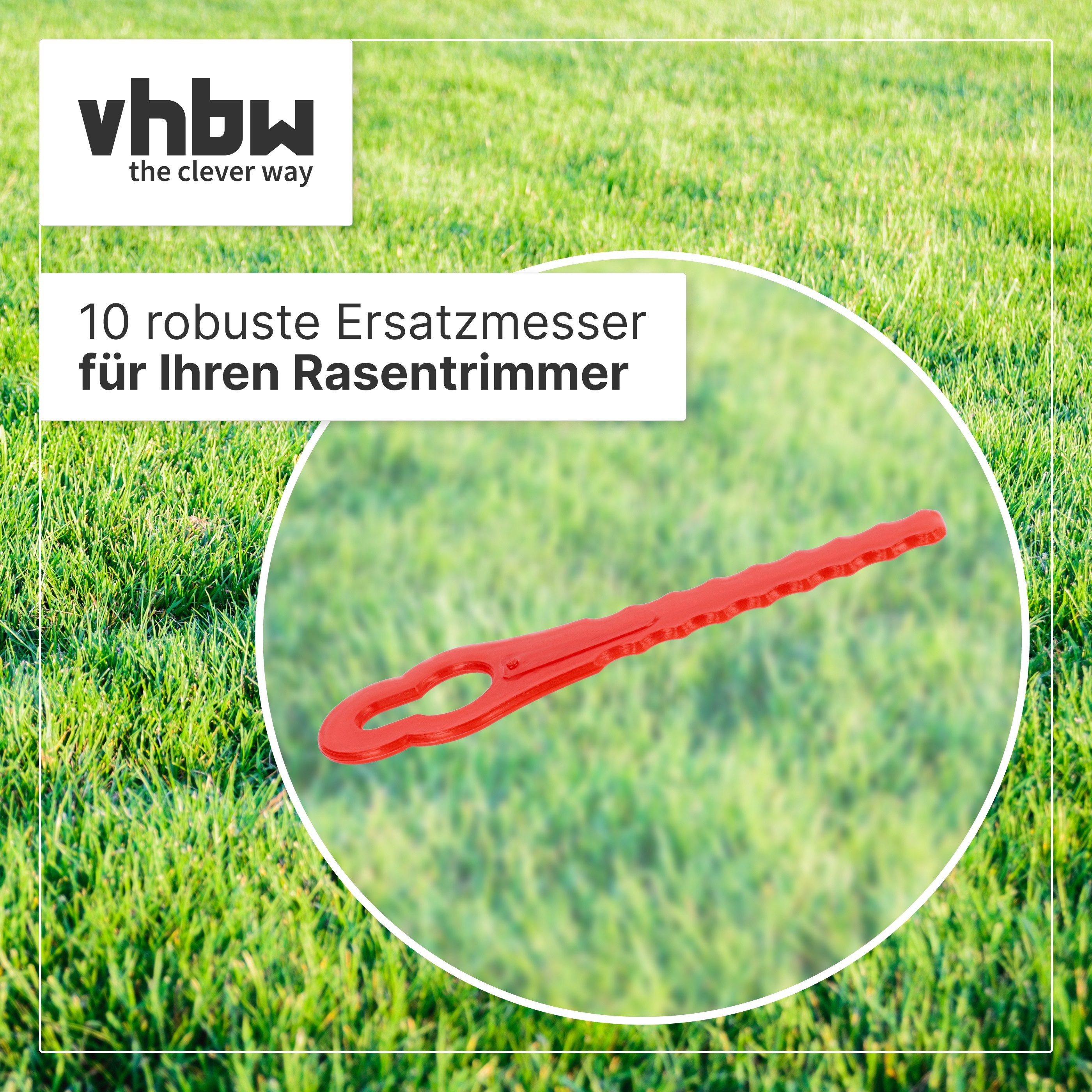 vhbw Rasenmähermesser Ersatzmesser Ersatz für Güde 58586 für Rasentrimmer
