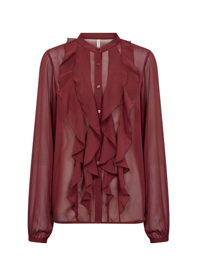soyaconcept Langarmshirt - feminines transparentes Hemd günstig online kaufen