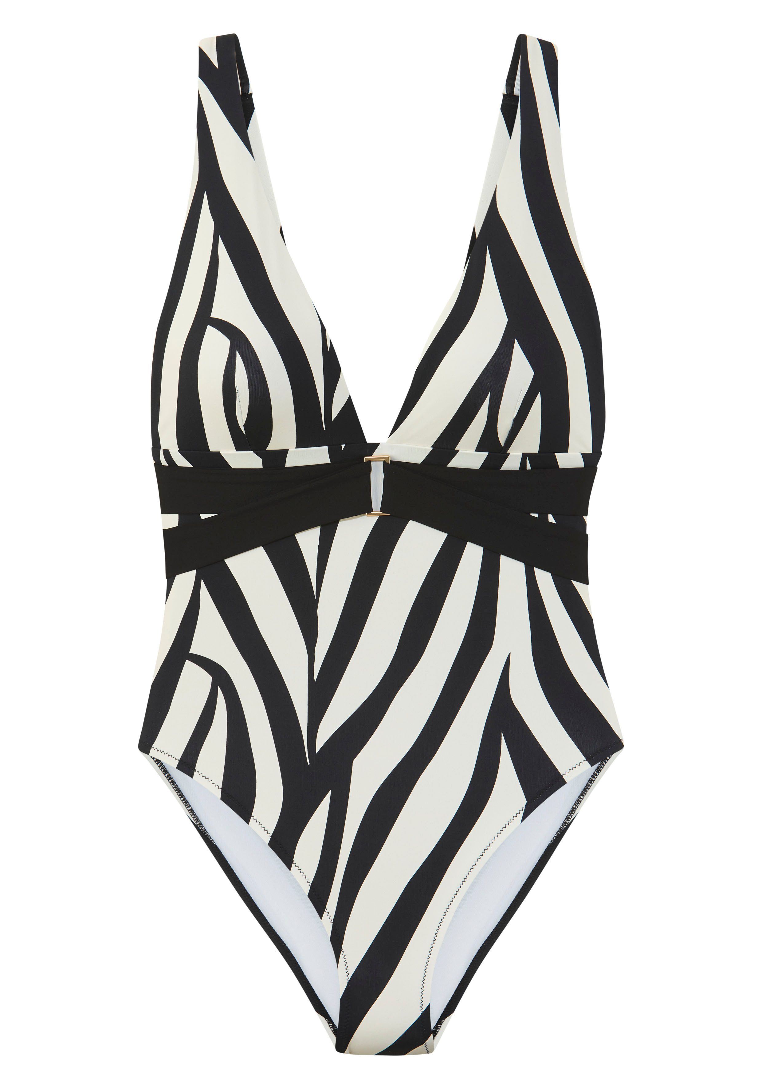 French Connection Badeanzug Louise Mit goldfarbener Schnalle günstig online kaufen