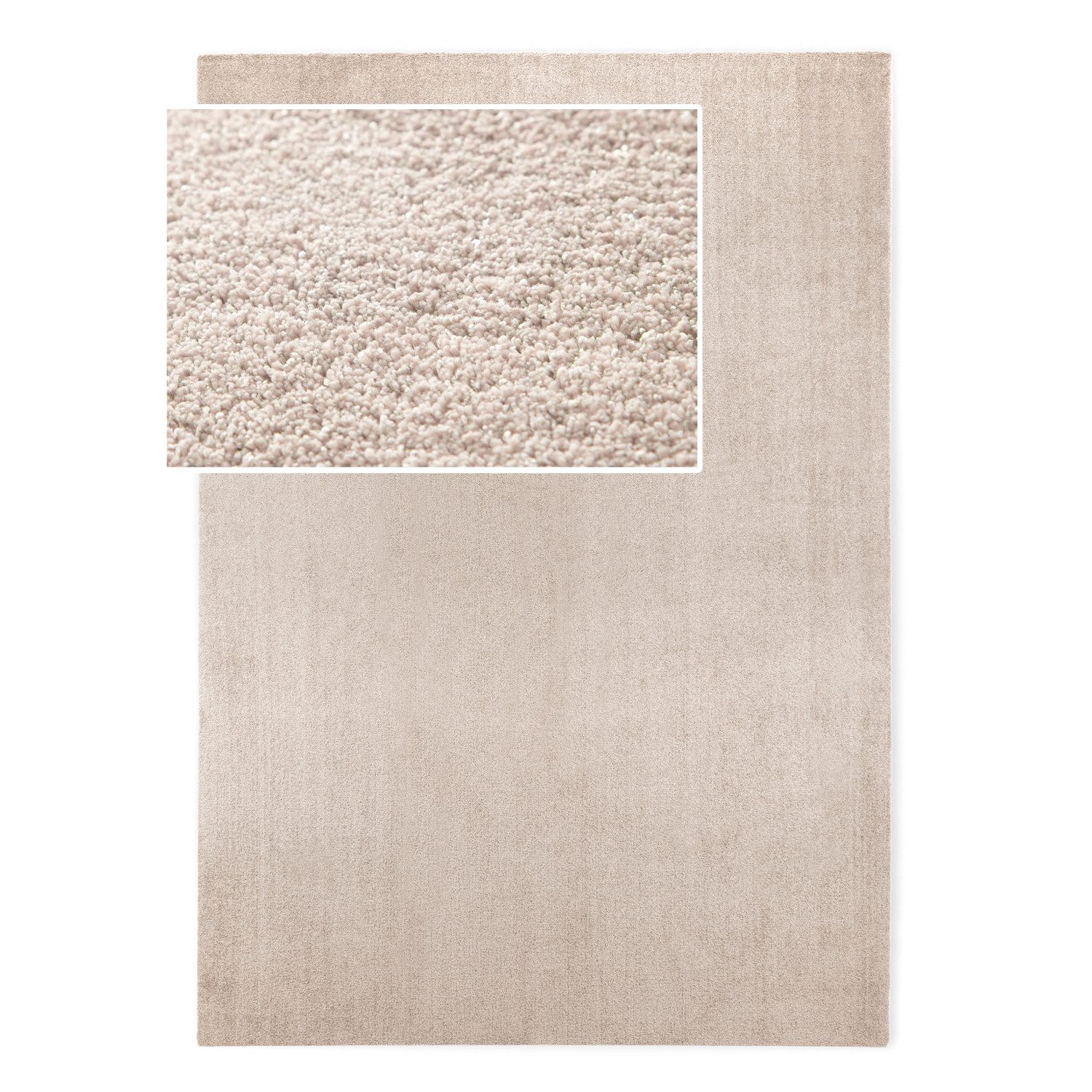 DomDeco Hochflor-Teppich LOOMA Teppich weich, waschbar, rutschfest, Teppich modern, Rechteckig, Gemütlich, flauschig, pflegeleicht