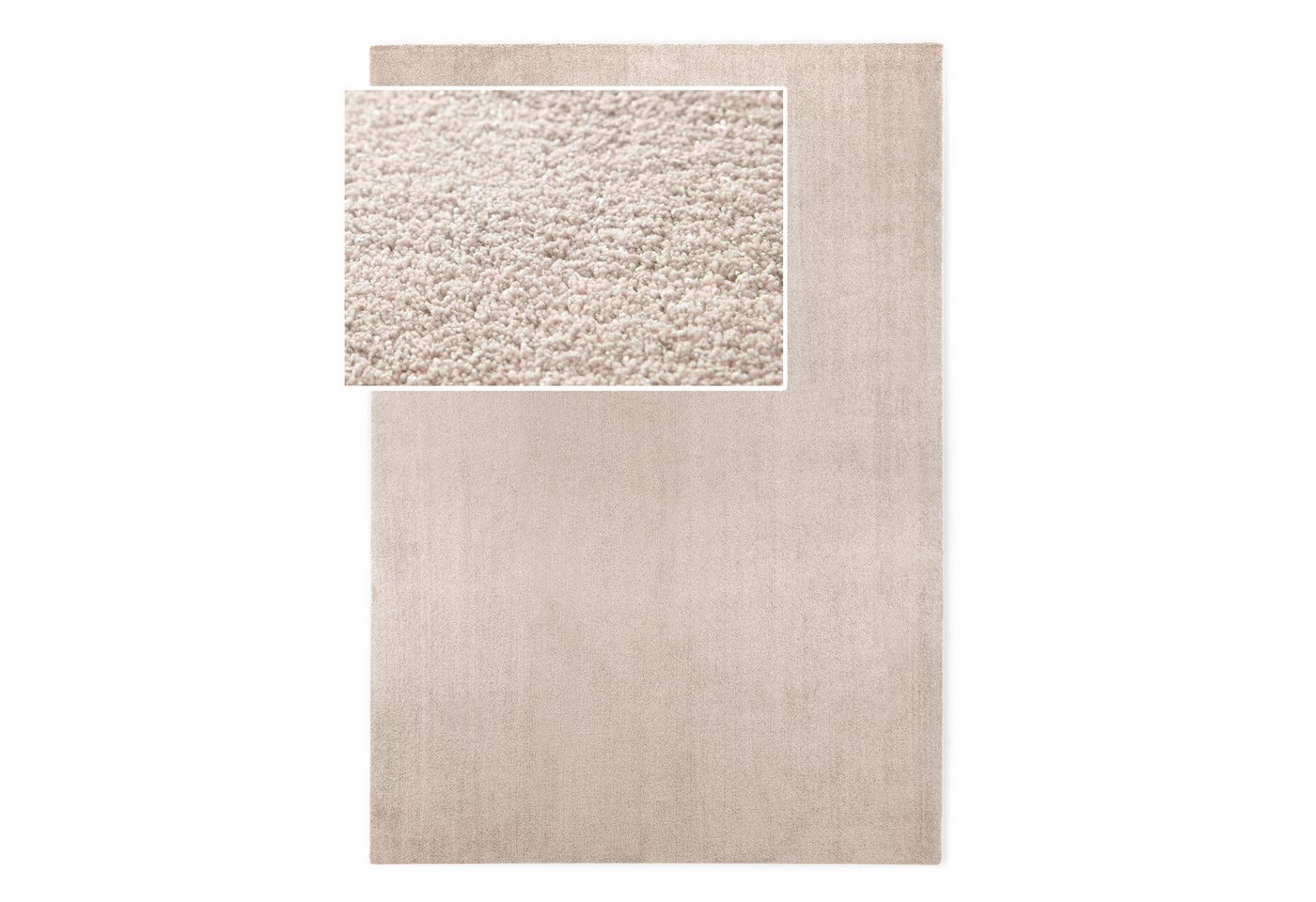 DomDeco Hochflor-Teppich LOOMA Teppich weich, waschbar, rutschfest, Teppich modern, Rechteckig, Gemütlich, flauschig, pflegeleicht
