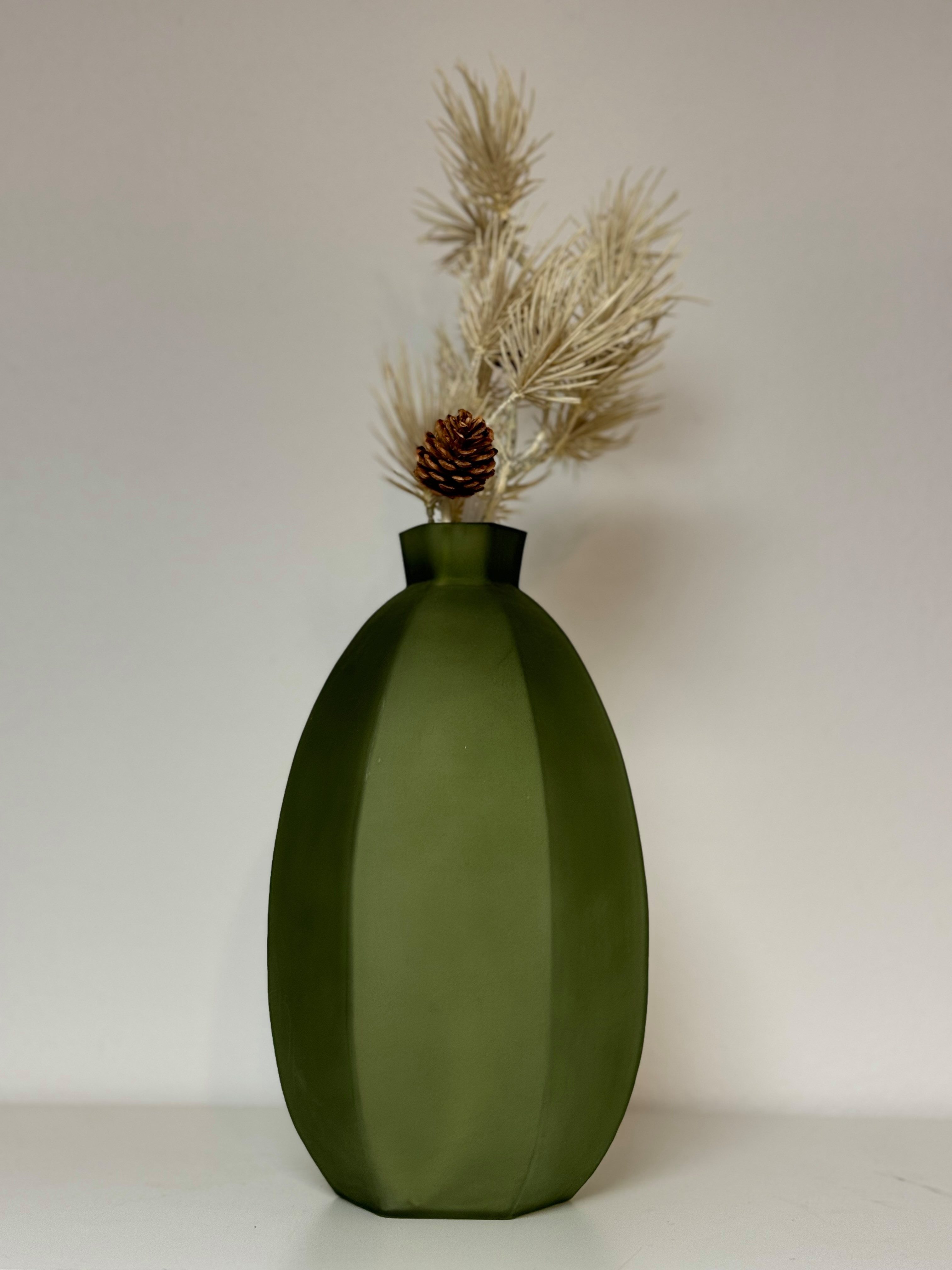 Dekovase Glasvase Dekovase Blumenvase handmade