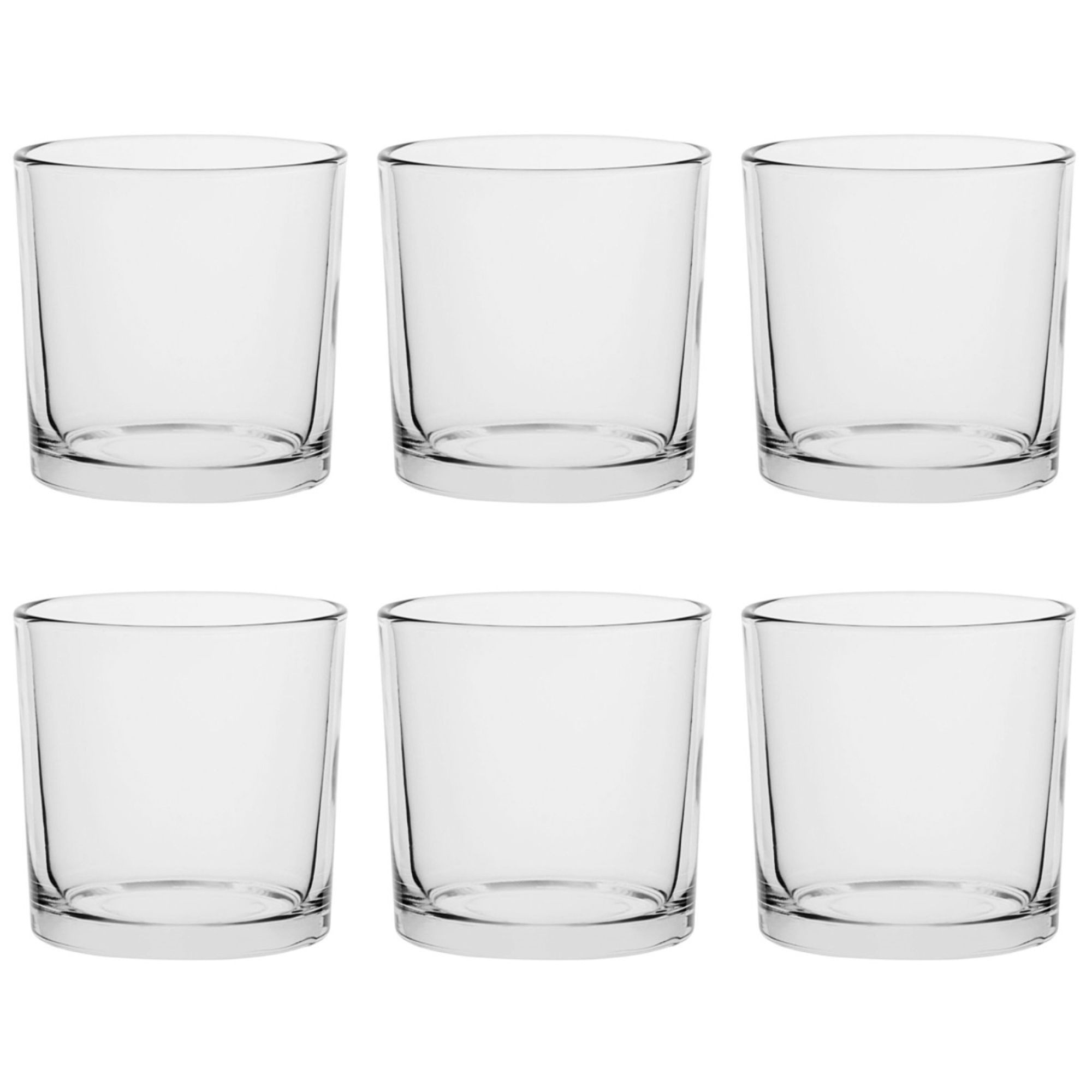 Sandra Rich Windlicht Glastopf "Cyli" 6er Set 10 x 10cm – Windlicht Teelichtglas - 6 Stück
