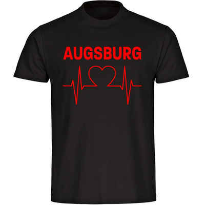 multifanshop T-Shirt Kinder Augsburg - Herzschlag - Boy Girl