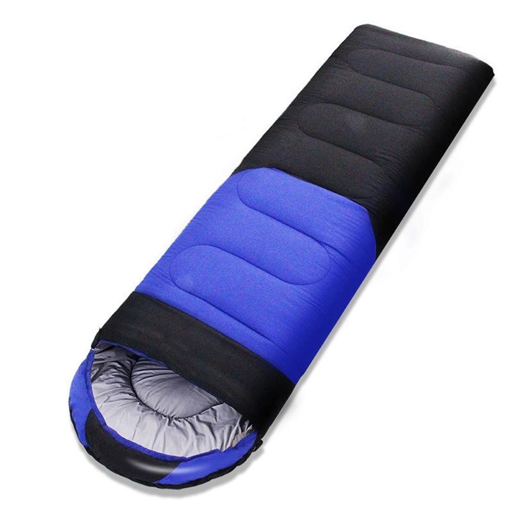 Dsen Daunenschlafsack Schlafsack,Deckenschlafsack für Outdoor im zu 0℃, 210x80 cm,1.8kg Blau