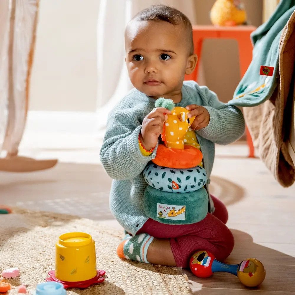 COPPENRATH DIE SPIEGELBURG Steckspielzeug Stapelturm - Giraffe