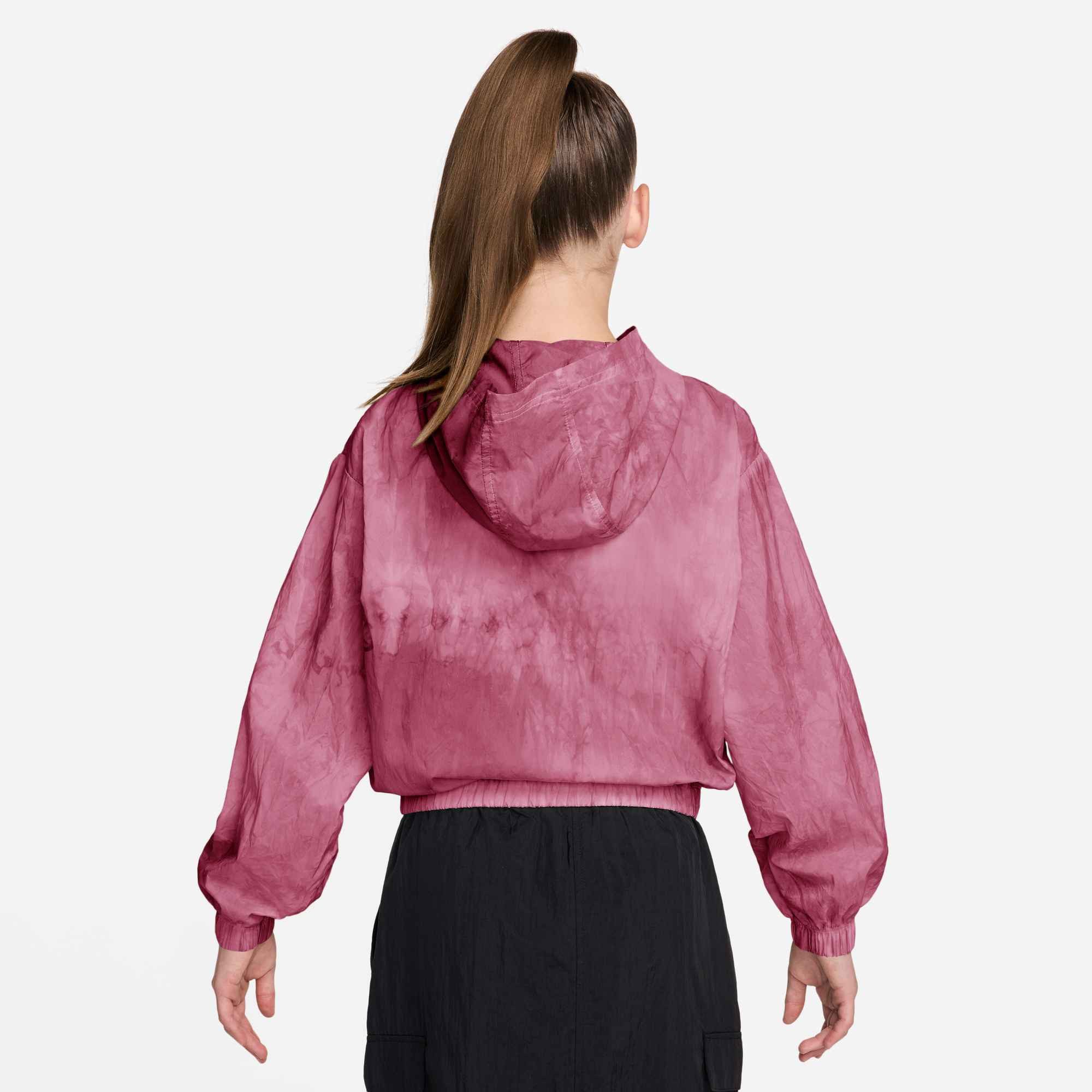 Nike Anorak G NSW WVN TRACK JKT GFX PEONY/SWEET BEET