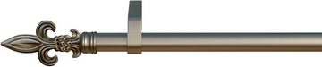 Gardinenstange Lucca, indeko, Ø 16 mm, 1-läufig, Wunschmaßlänge, mit Bohren, verschraubt, Eisen