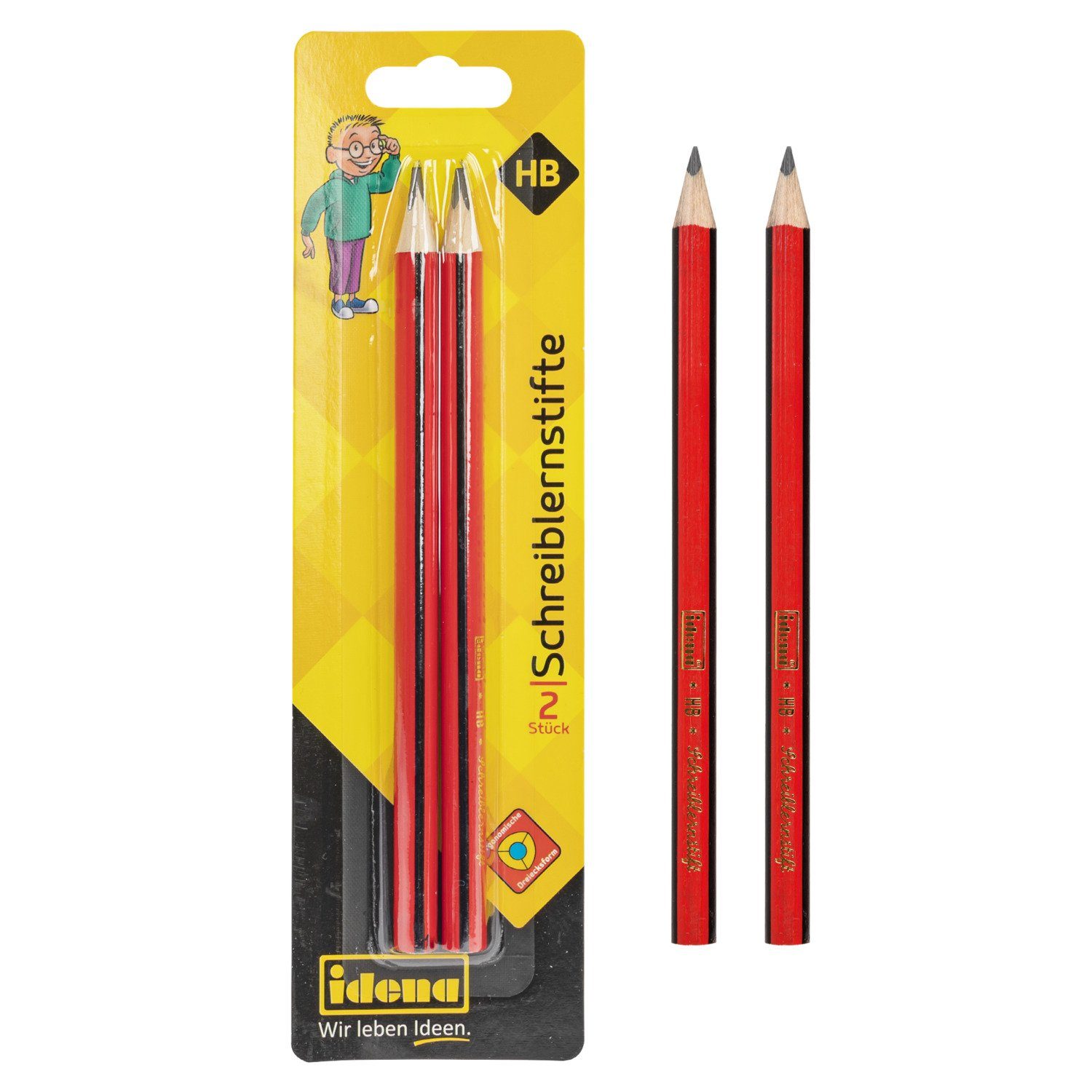 Idena Bleistift Idena 20003 - Schreiblernstift HB, 2 Stück