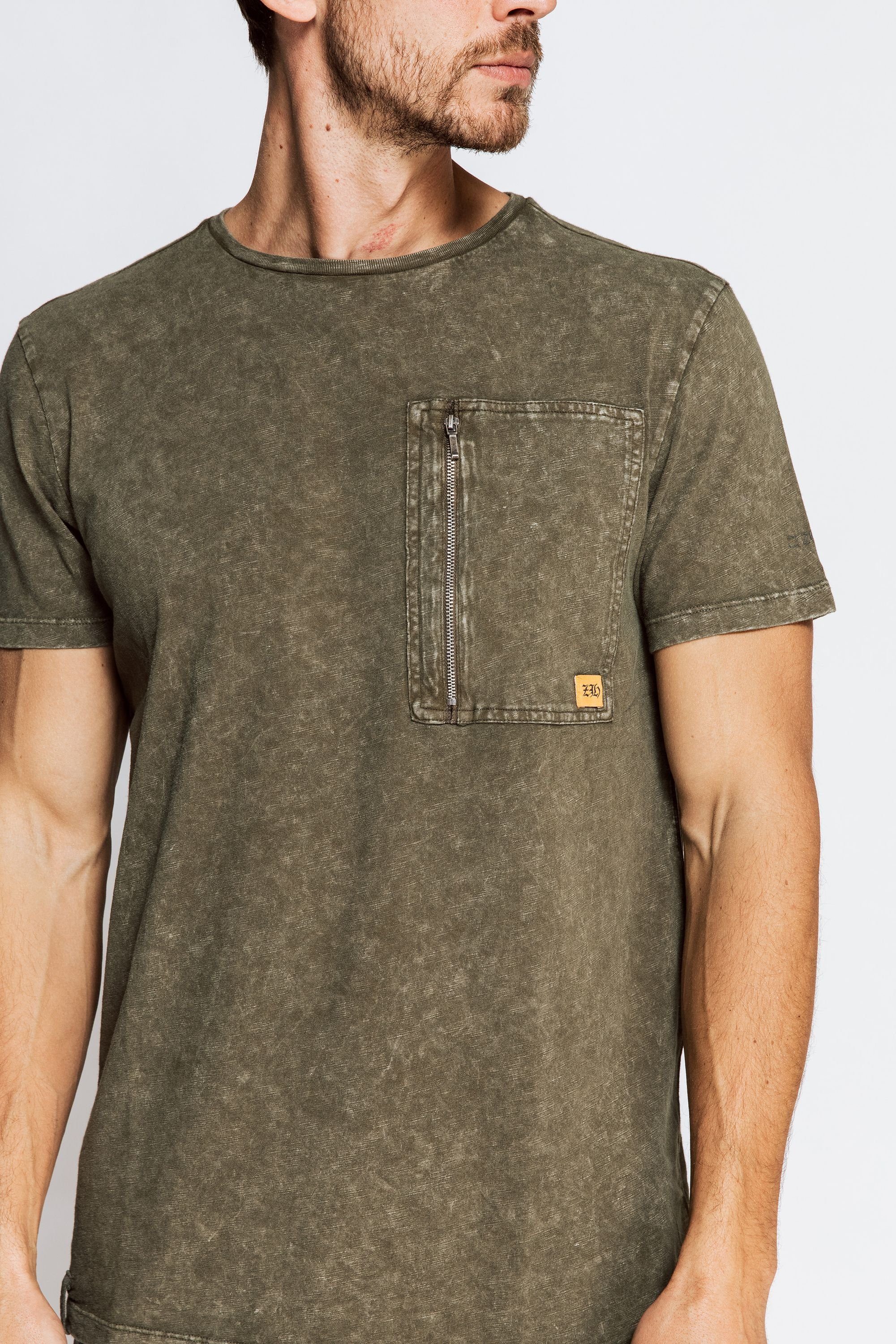 Longshirt Olive T-Shirt Zhrill DANNY (0-tlg)