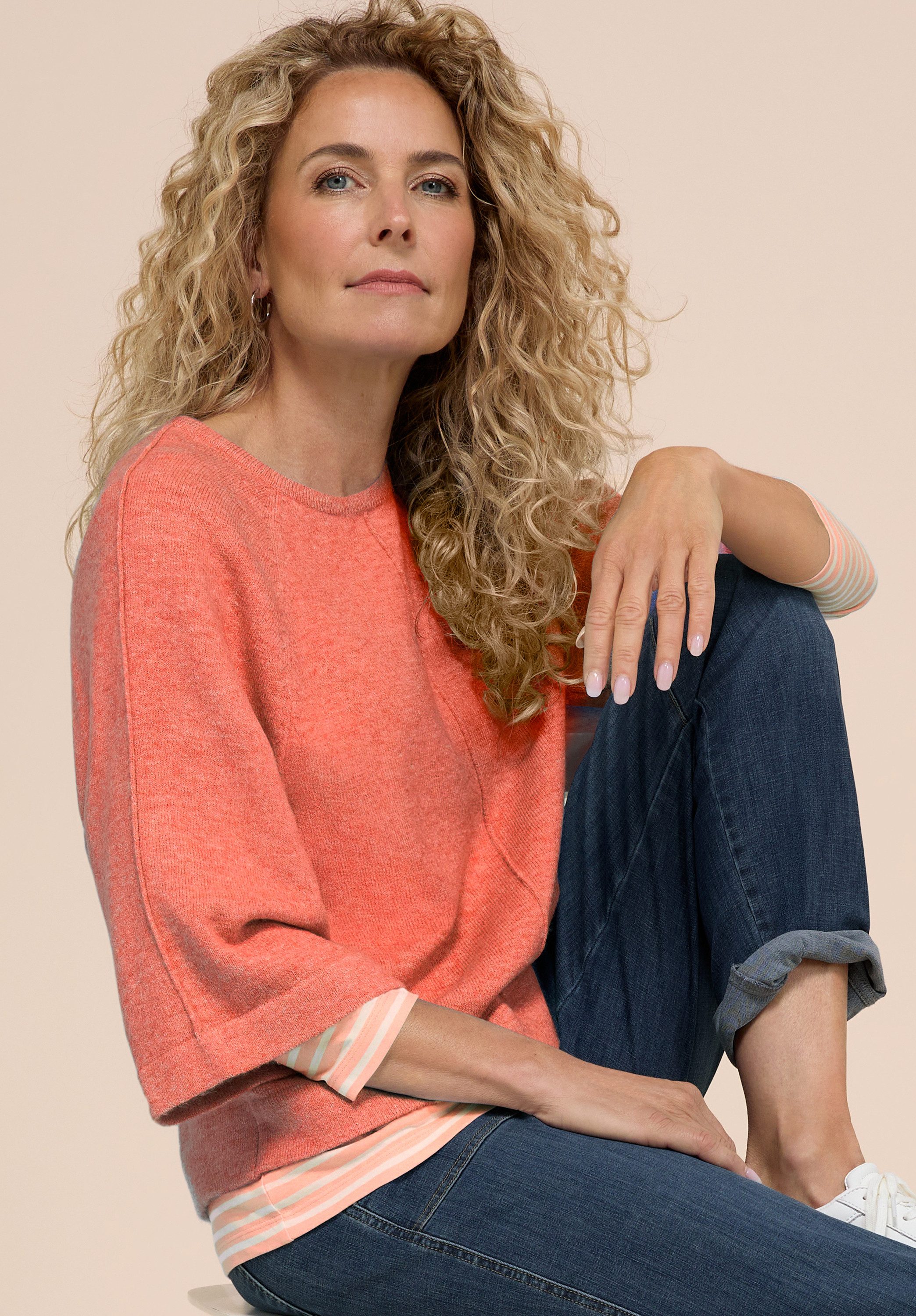 bianca Strickpullover RABEA in kuscheligem Feinstrick in Trendfarbe