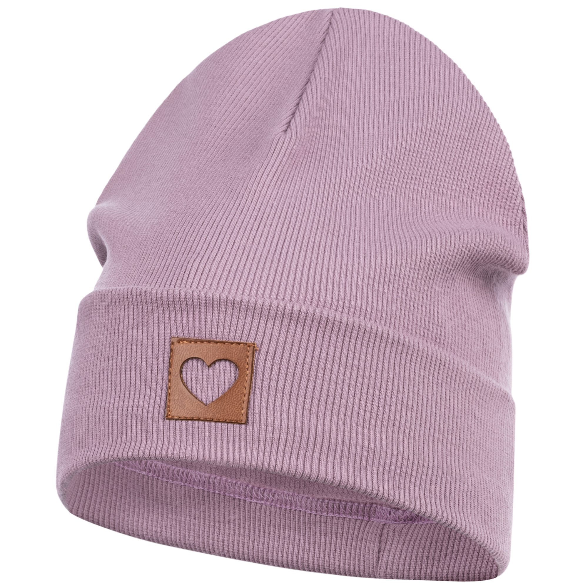 Smarilla Jerseymütze Mädchen Mütze Beanie Übergangsmütze gerippt Breiter Bund
