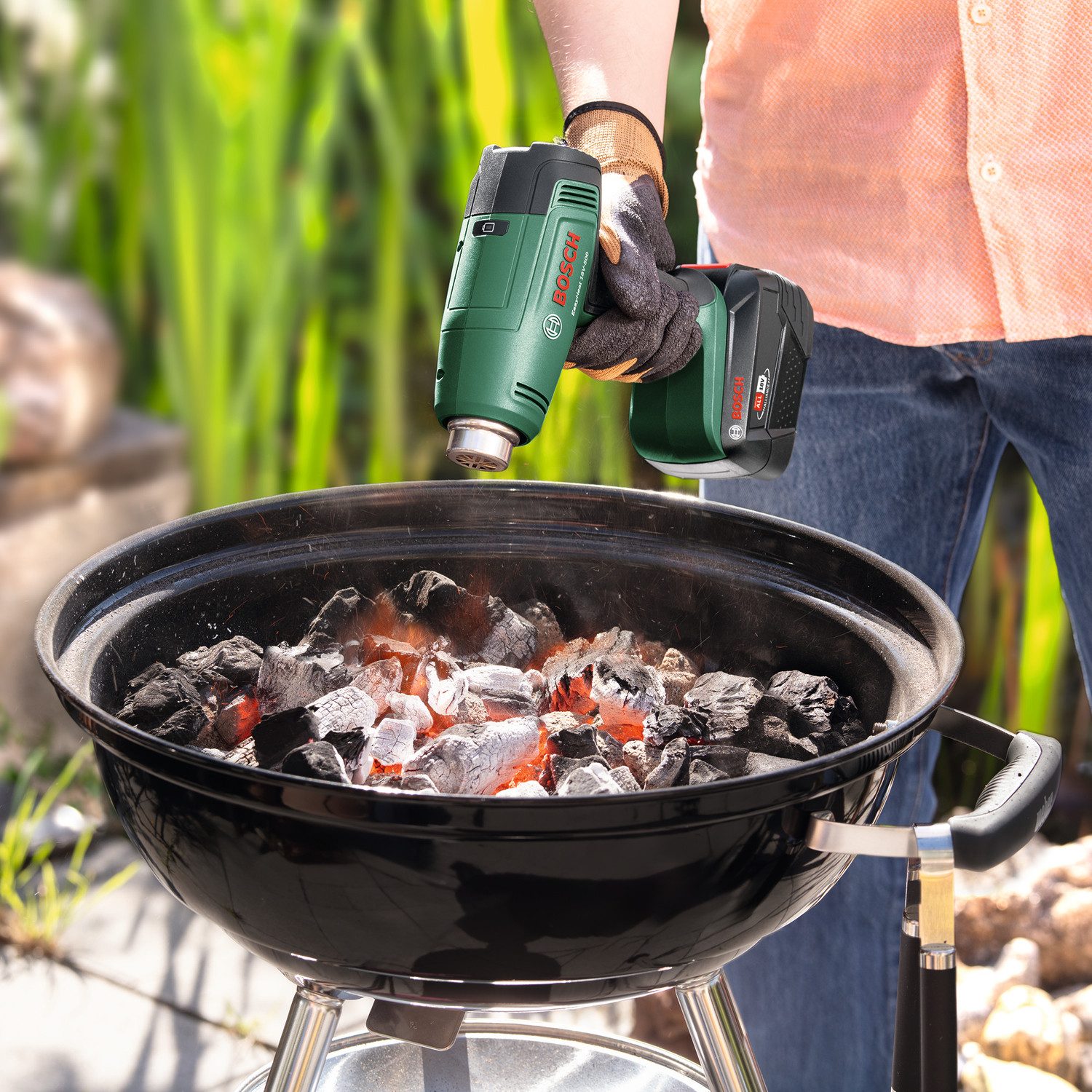 Bosch Home & Garden Akku-Heißluftgebläse EasyHeat 18V-500, bis max. 500 °C, ohne Akku und Ladegerät