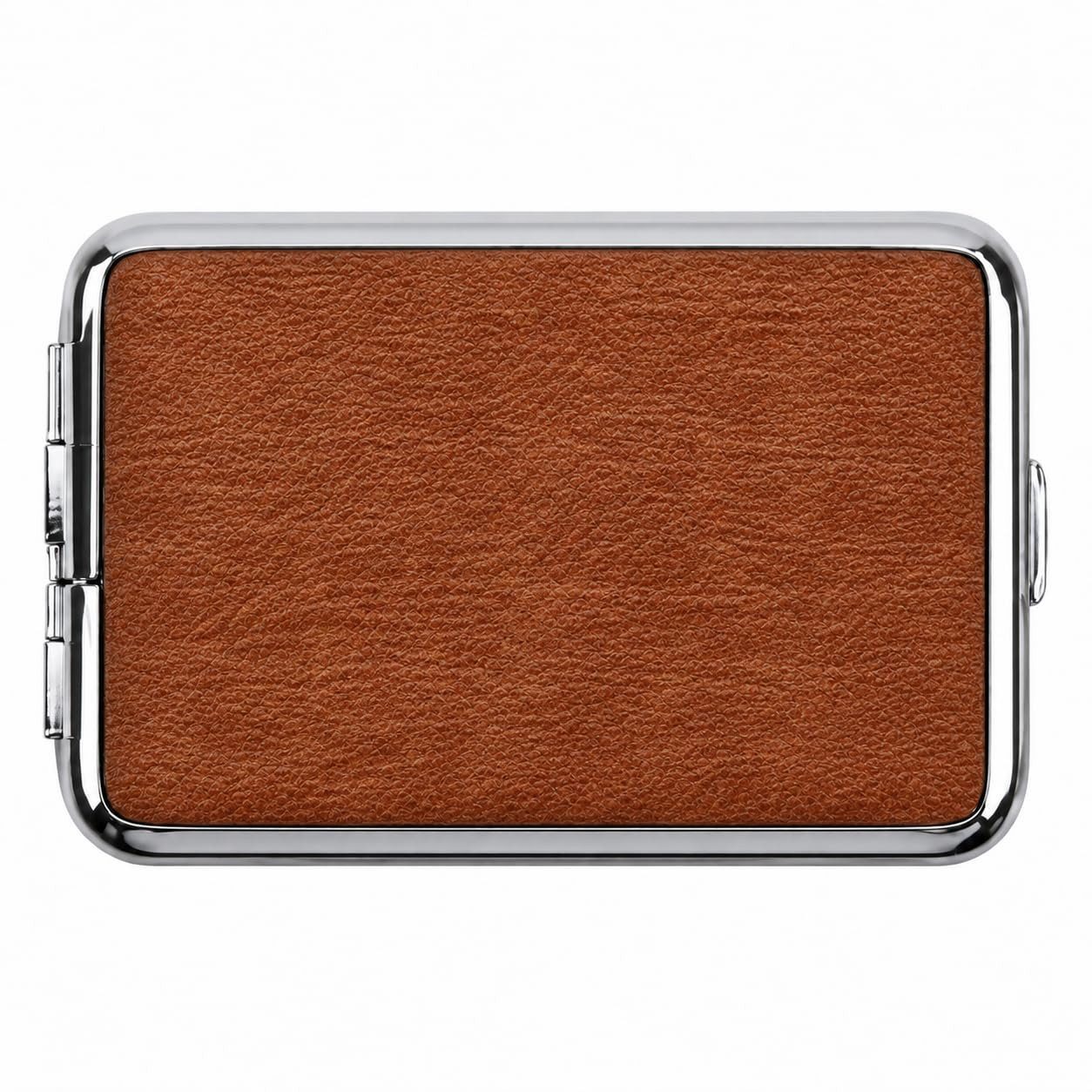 LK Trend & Style Aufbewahrungsdose Mini Zigarettenetui Kunststoff für HNB Sticks (Kompaktes Format, 4 Farbvarianten, Chrom-Rahmen, 6,5 x 4,5 x 2 cm), Für 10 HNB-Sticks, Gummiband-Halterung