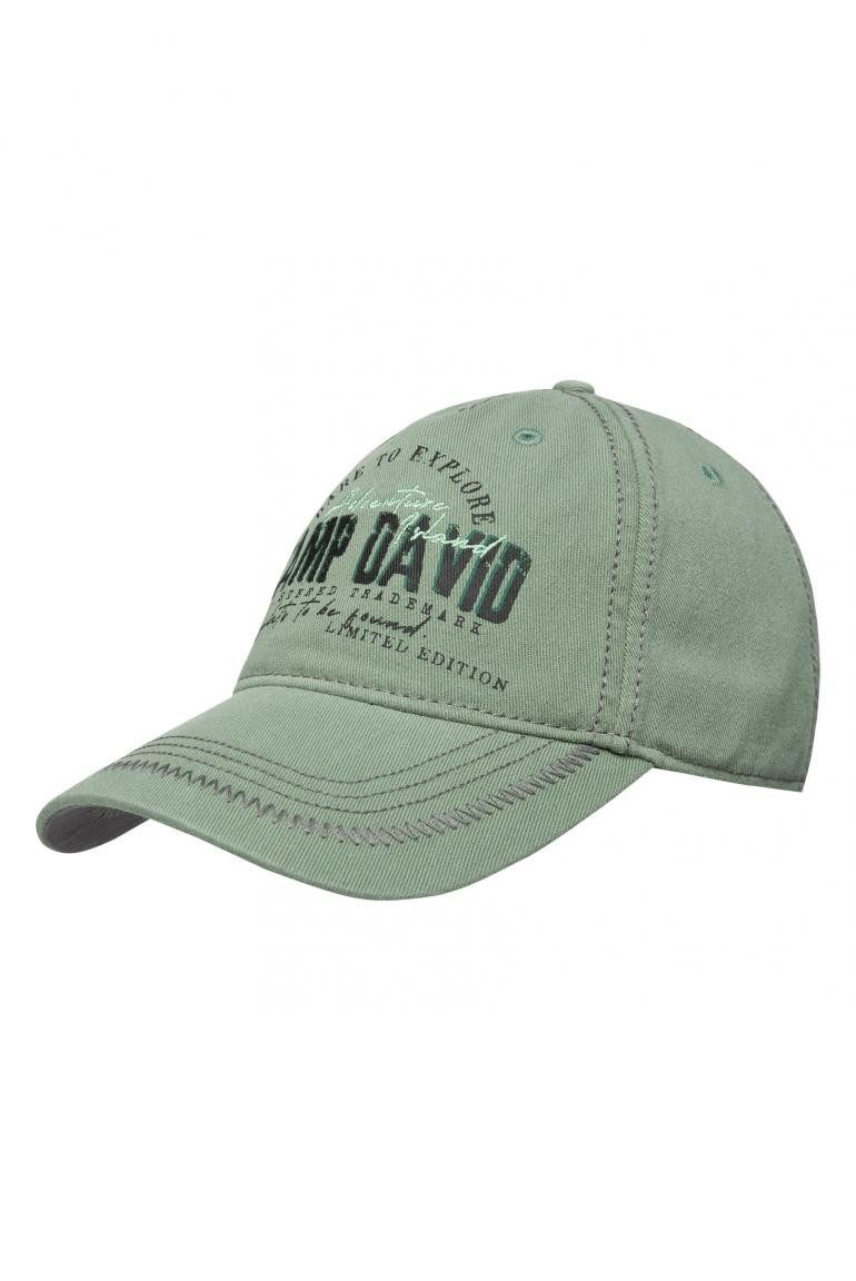 CAMP DAVID Baseball Cap mit Artwork und Zickzacknaht deep green günstig online kaufen