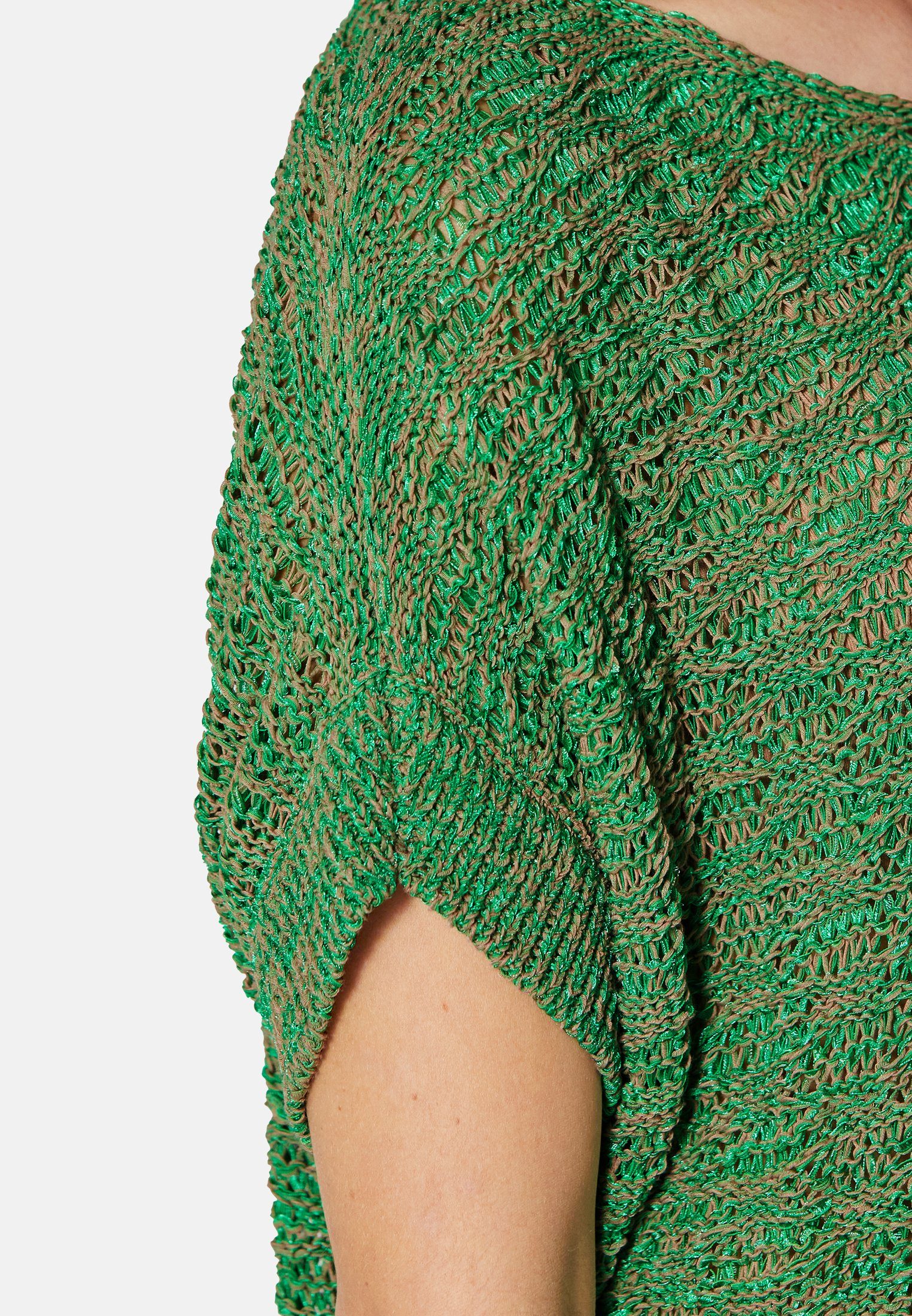 Damen Pullover MADELEINE Ajourpullover Bändchengarn-Pullover mit Bicolor-Effekt