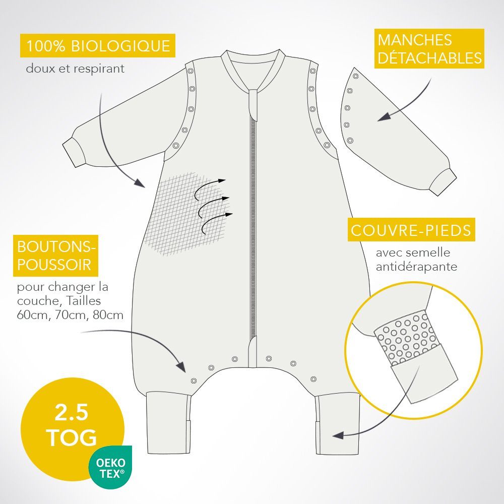 Waldtiere Kinderschlafsack, zertifiziert Schlummersack OEKO-TEX
