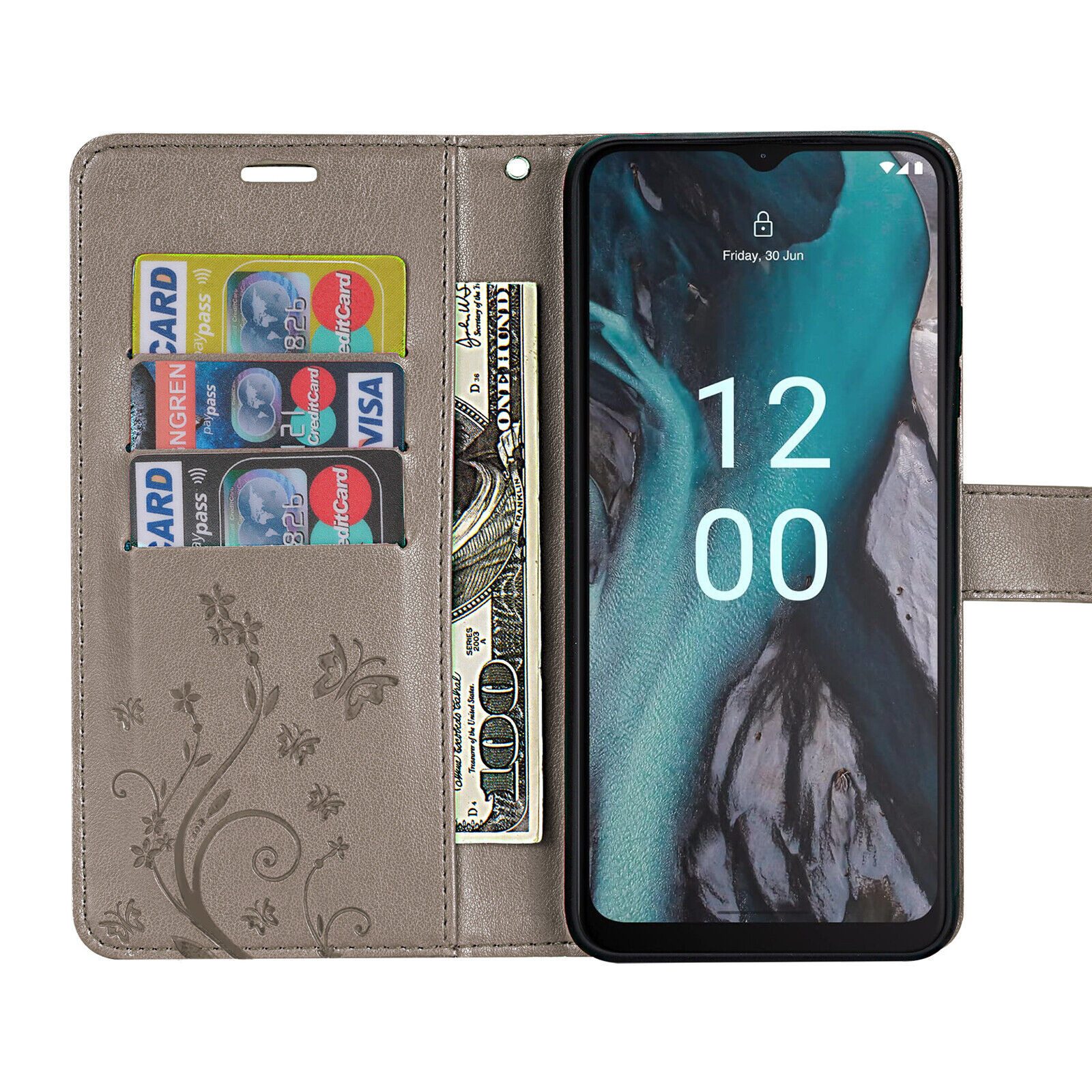 betterfon Handyhülle Handytasche für Nokia C22 Klapphülle Wallet Case, Bookstyle-Hülle: Magnetverschluss 3 Kartenfächer & Standfunktion