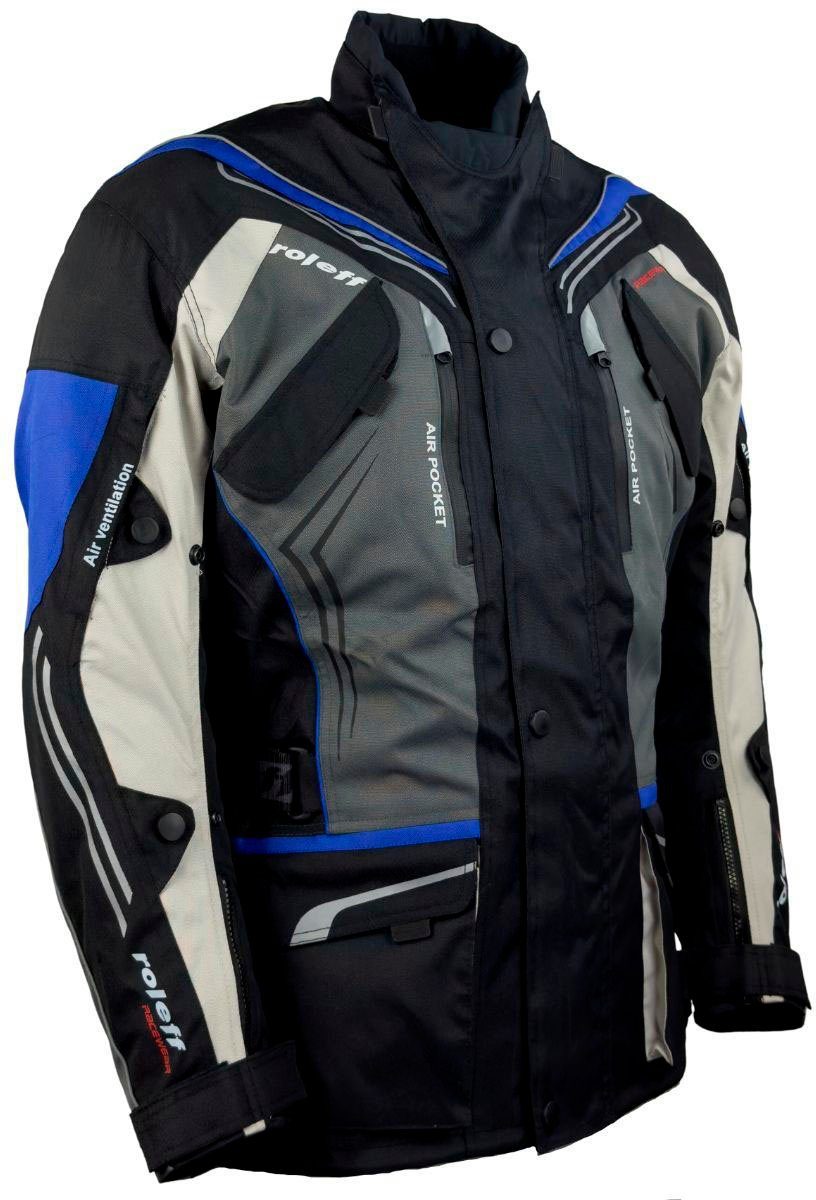 roleff Motorradjacke Turin mit Sicherheitsstreifen
