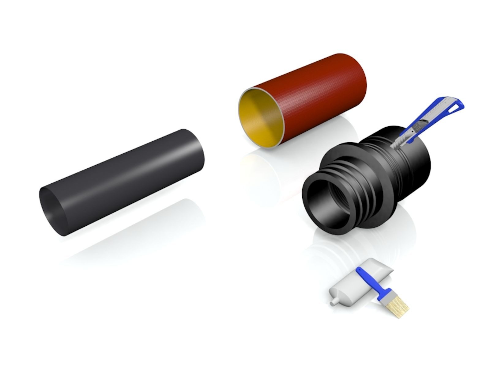 Mücher Dichtungen GmbH & Co. KG Ablaufrohr Kombiadapter Rohrverbinder Typ MKA, 75/70 - 50/40