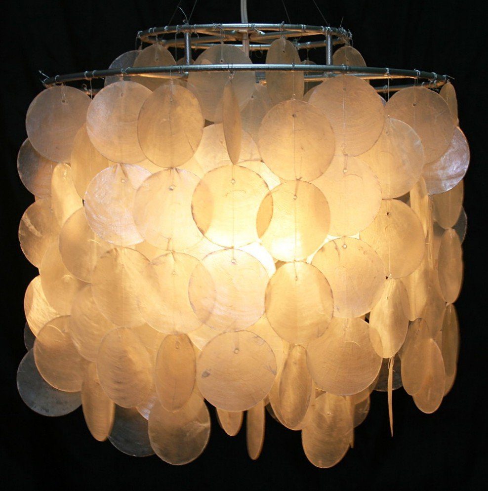 Guru-Shop Deckenleuchten Deckenlampe, Muschelleuchte aus hunderten.., günstig online kaufen