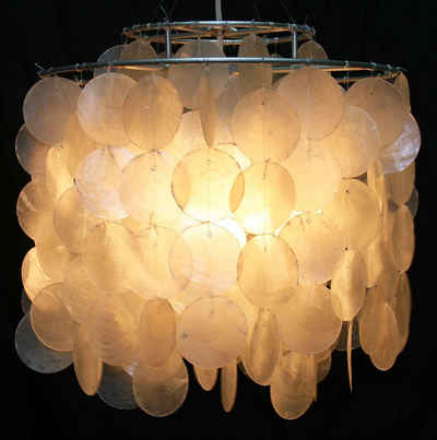 Guru-Shop Deckenleuchten Deckenlampe, Muschelleuchte aus hunderten.., Leuchtmittel nicht inklusive