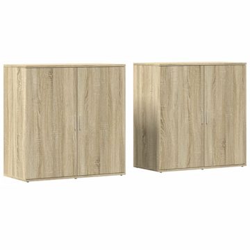 vidaXL Sideboard Sideboards 2 Stk. Sonoma-Eiche 79x38x80 cm Holzwerkstoff (1 St)