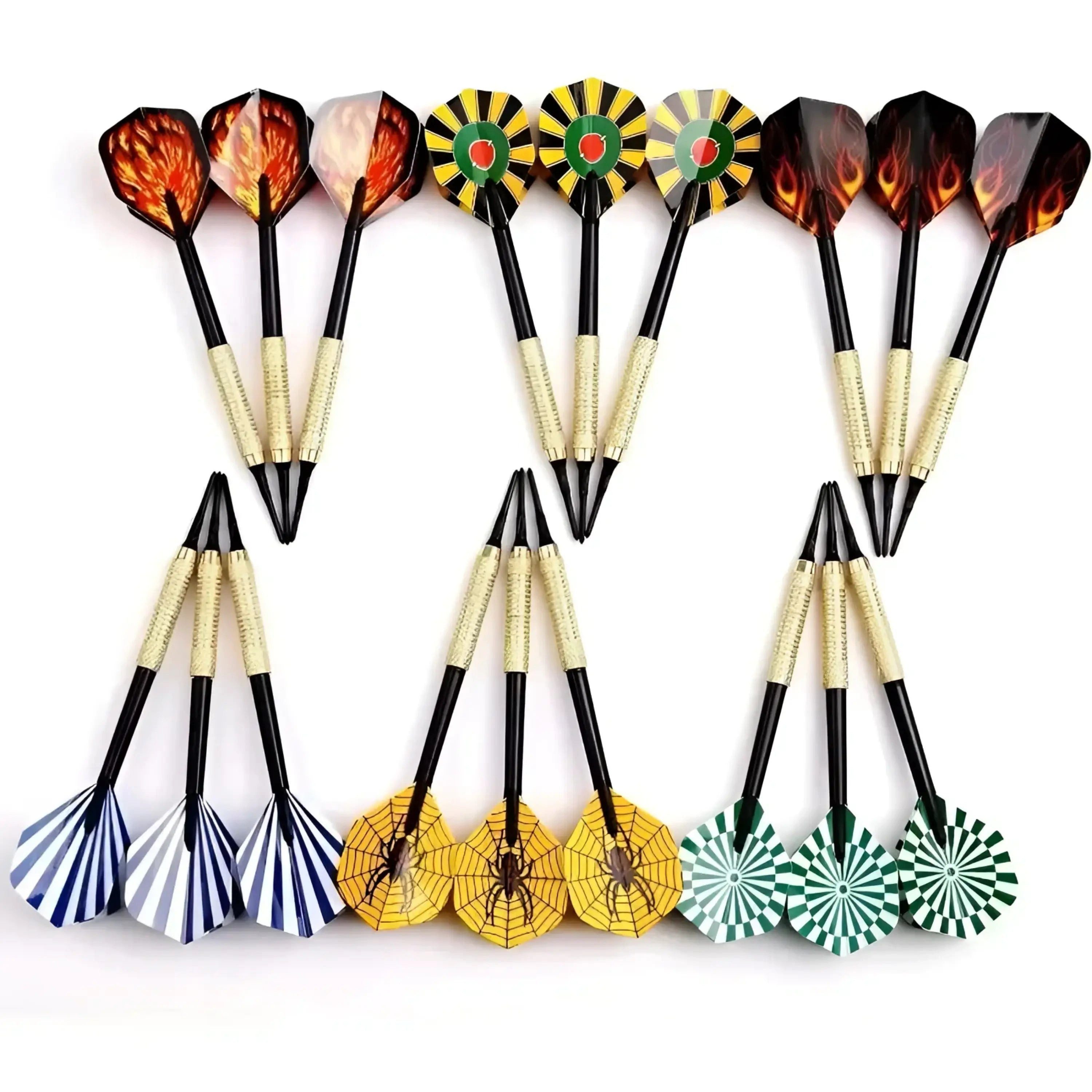 Sport-Knight® Dartpfeil Profi Steel-Darts 15 Stk., 18 g, rutschfest, optimaler Schwerpunkt