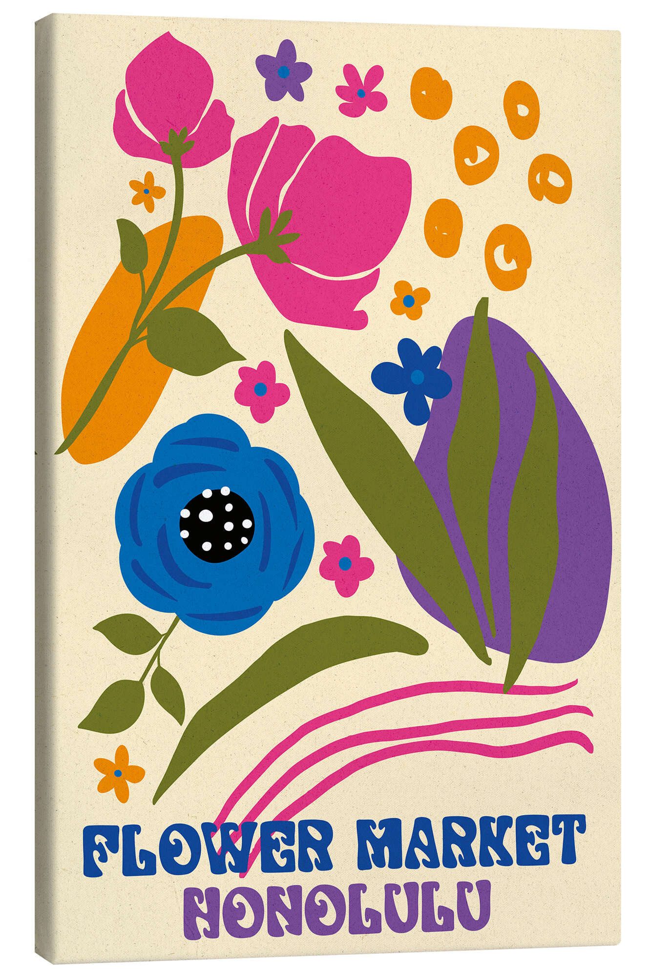 Posterlounge Wandbild Flower Market Honolulu, Pineapple Licensing, erhältlich als Poster, Leinwandbild, Wandsticker oder Acrylglasbild