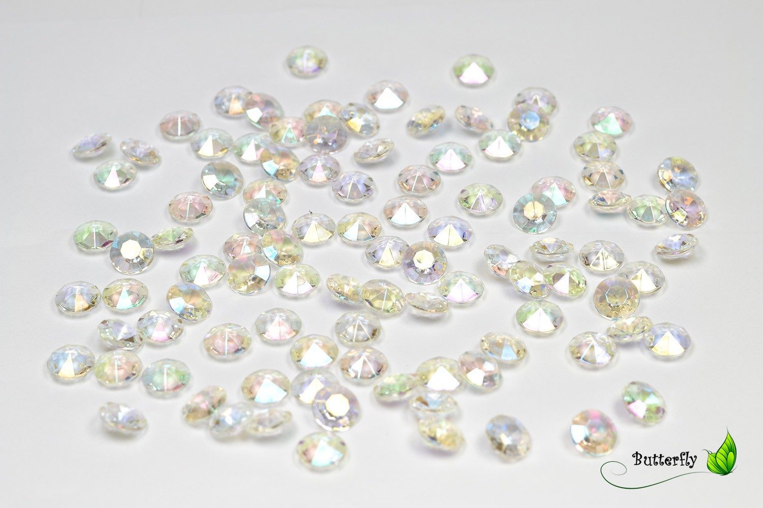 Creativery Streudeko, 100 Dekosteine Diamanten 12mm
