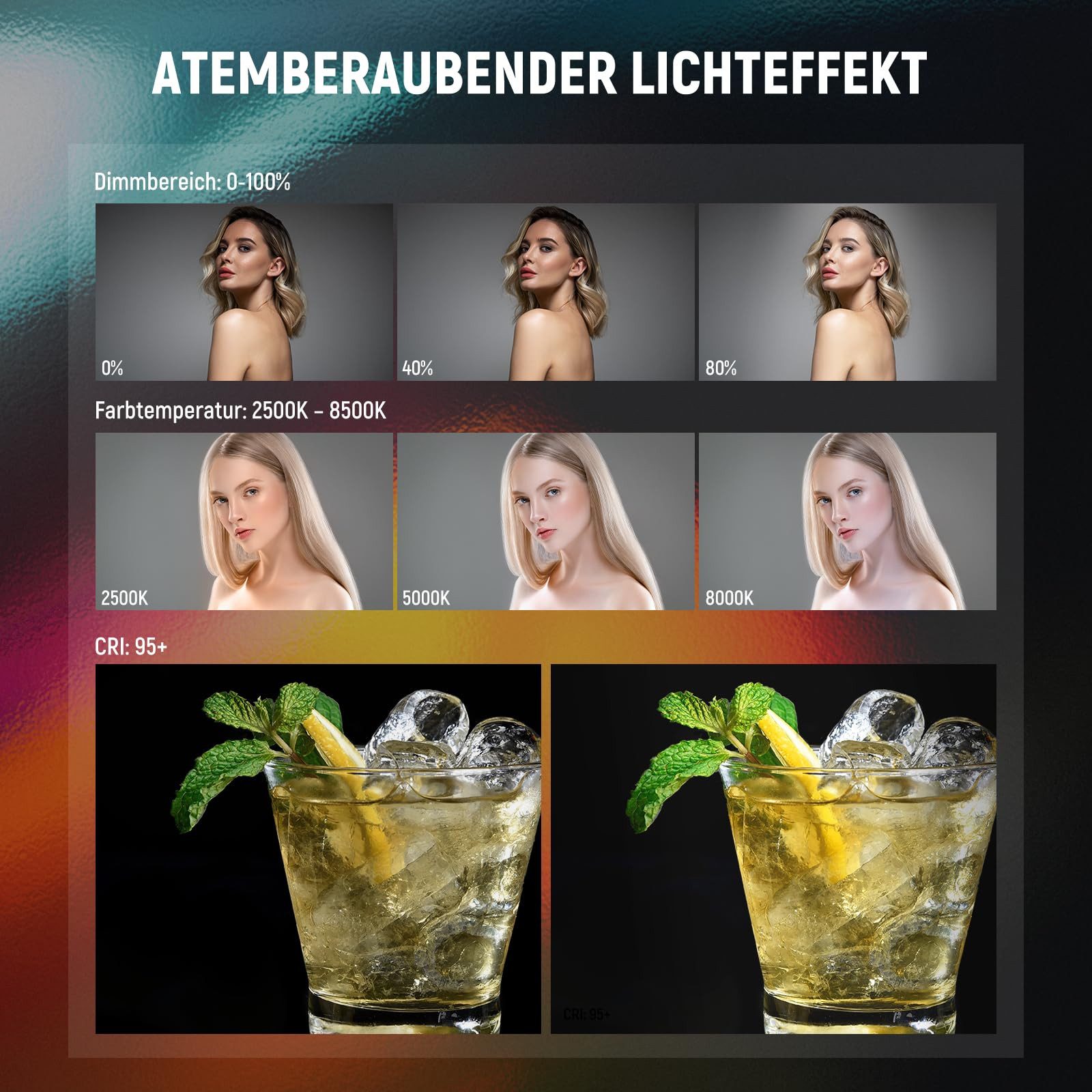 Neewer Videoleuchte TL20C RGB Lichtstab, magnetische Handfotografie, Dimmbar, Vollfarbe, 2500K-8500K, 2550mAh Akku, Videolicht für YouTube TikTok Vlog