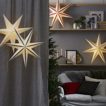 STAR TRADING LED Stern Papierstern Weihnachtsstern Leuchtstern hängend 7-zackig D: 75cm
