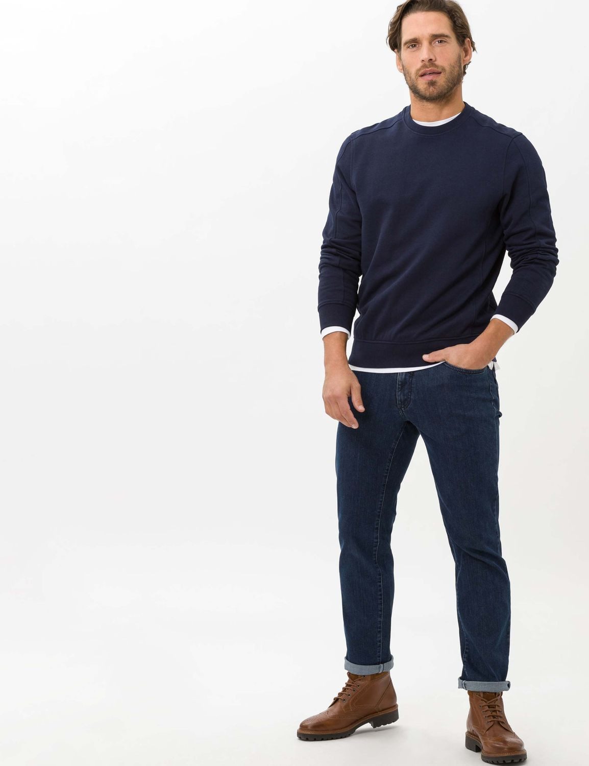 Brax Straight-Jeans CADIZ (1-tlg) hohe Elastizität, farb- und formbeständig