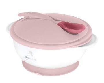 Kikkaboo Kunststoffteller Baby Essschüssel 250 ml Löffel, mit Wärmesensor Warmhalteschüssel Deckel