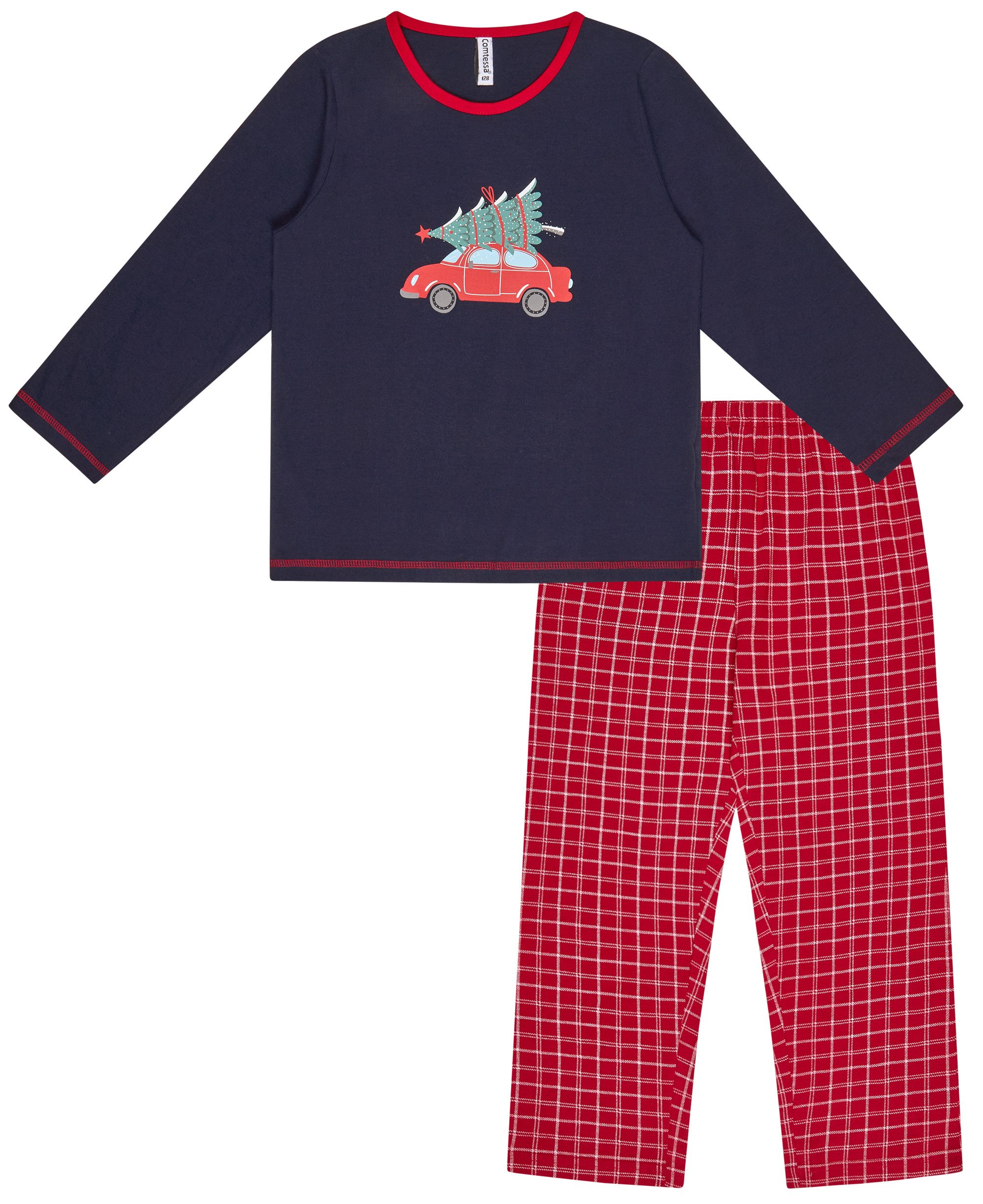 comtessa Schlafanzug Iceberg Buddies (Set, 2 tlg., 2-teilig) Mädchen Pyjama lang Langarm Baumwolle Winter