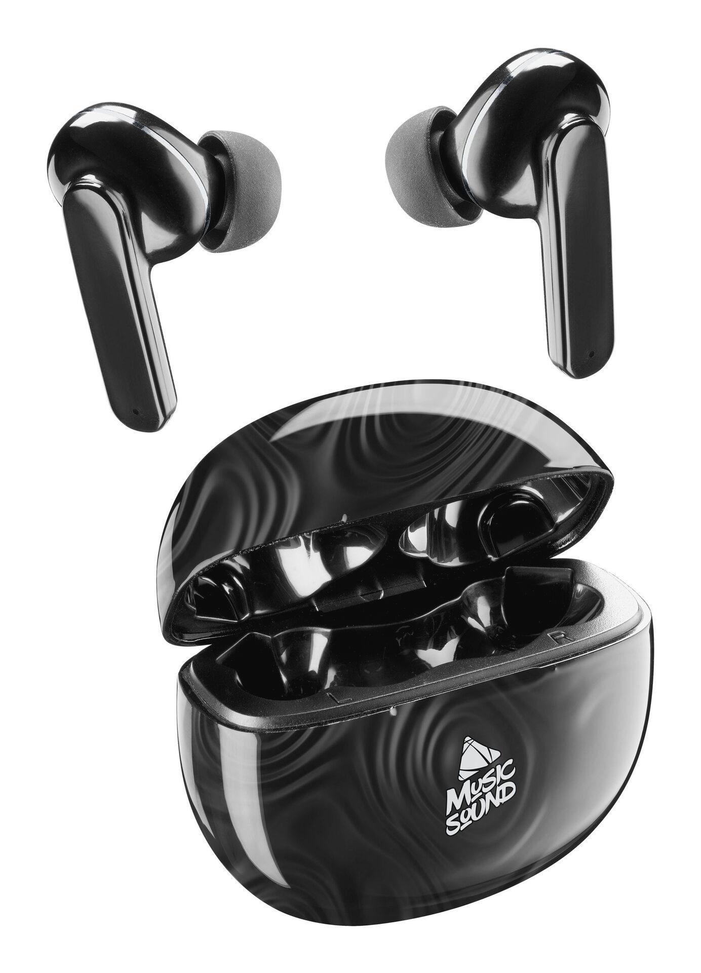 Cellularline wireless In Ear Kopfhörer wireless Schwarz (HFP) In-Ear-Kopfhörer TWS Fantasy MS