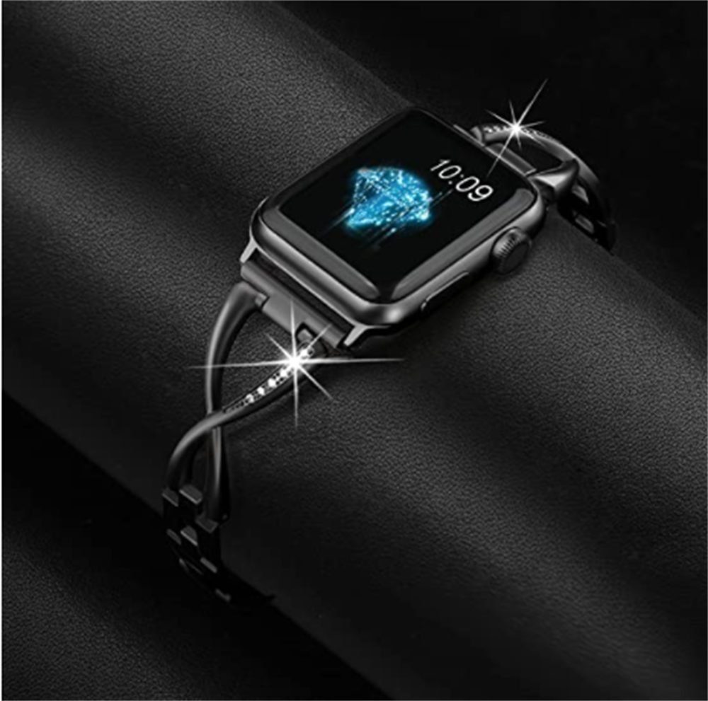 Diida Smartwatch-Armband Watch Band,Uhrenarmbänder,für apple 1-7,38/40mm Schwarz watch