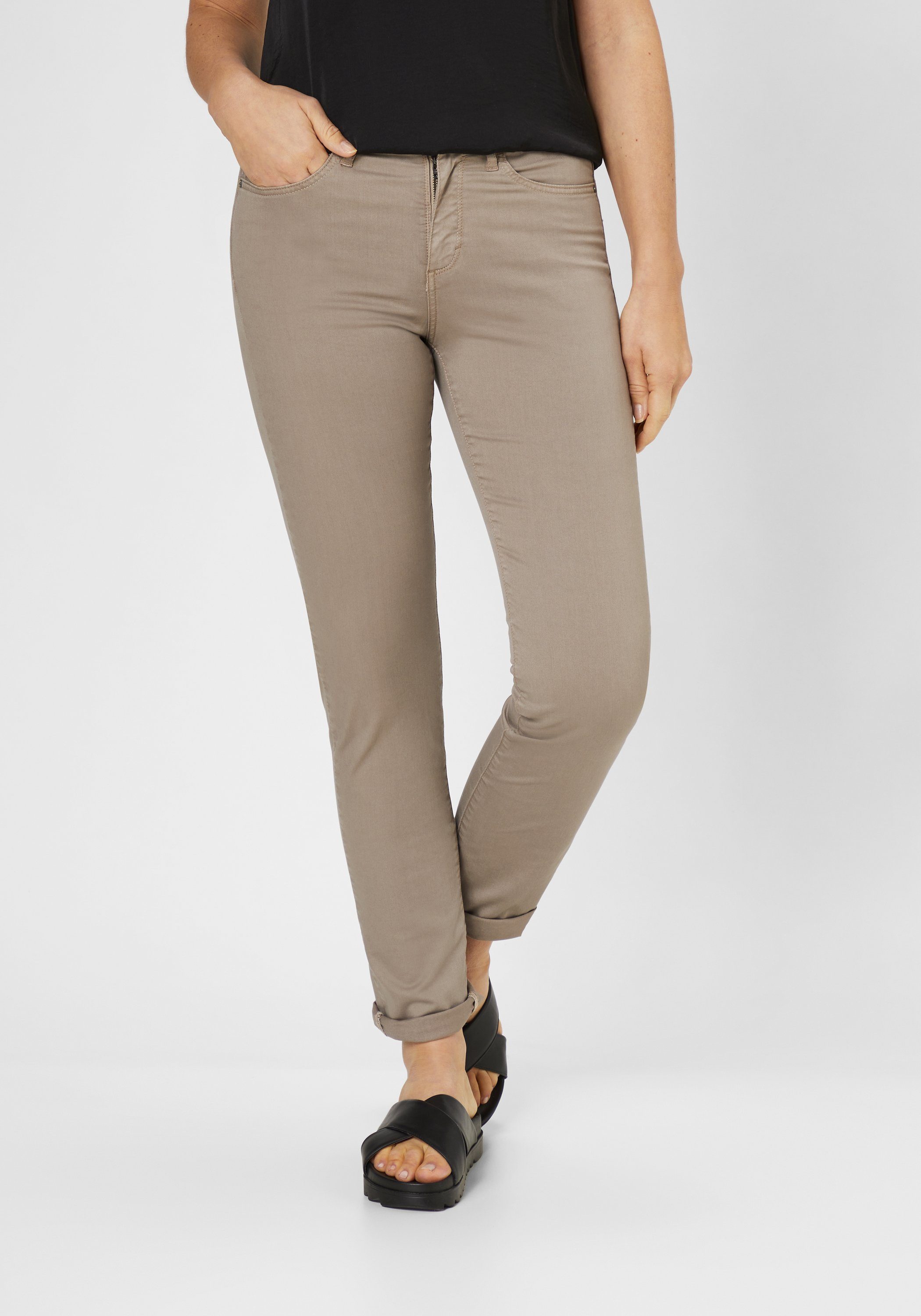 taupe Stoffhose PAT Paddock's mit Stretchanteil Stoffhose