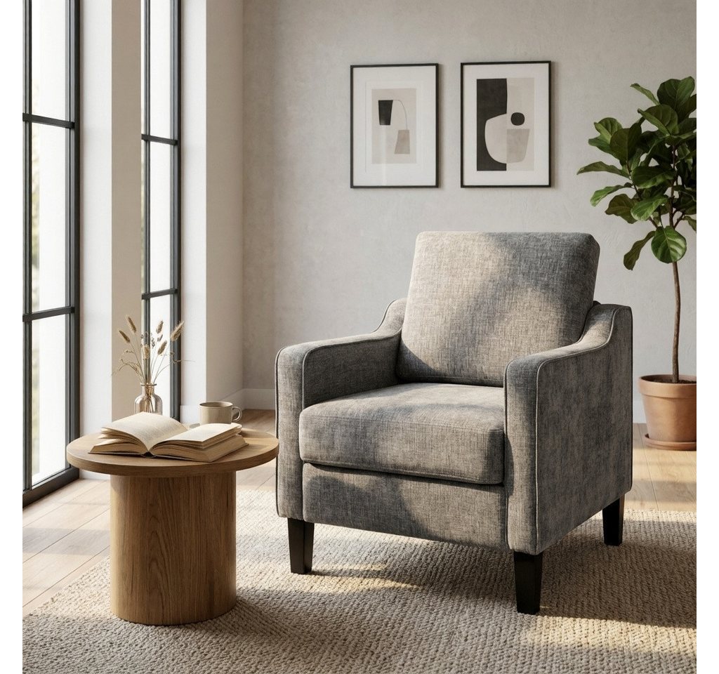 TLGREEN Loungesessel Accent Sessel mit Kissen,Polstersessel – 75×71×90 cm (Bequemes Einzelsitz-sofa),Lesesessel bequem, fur Wohnzimmer, Büro & Wohnung,Apartment
