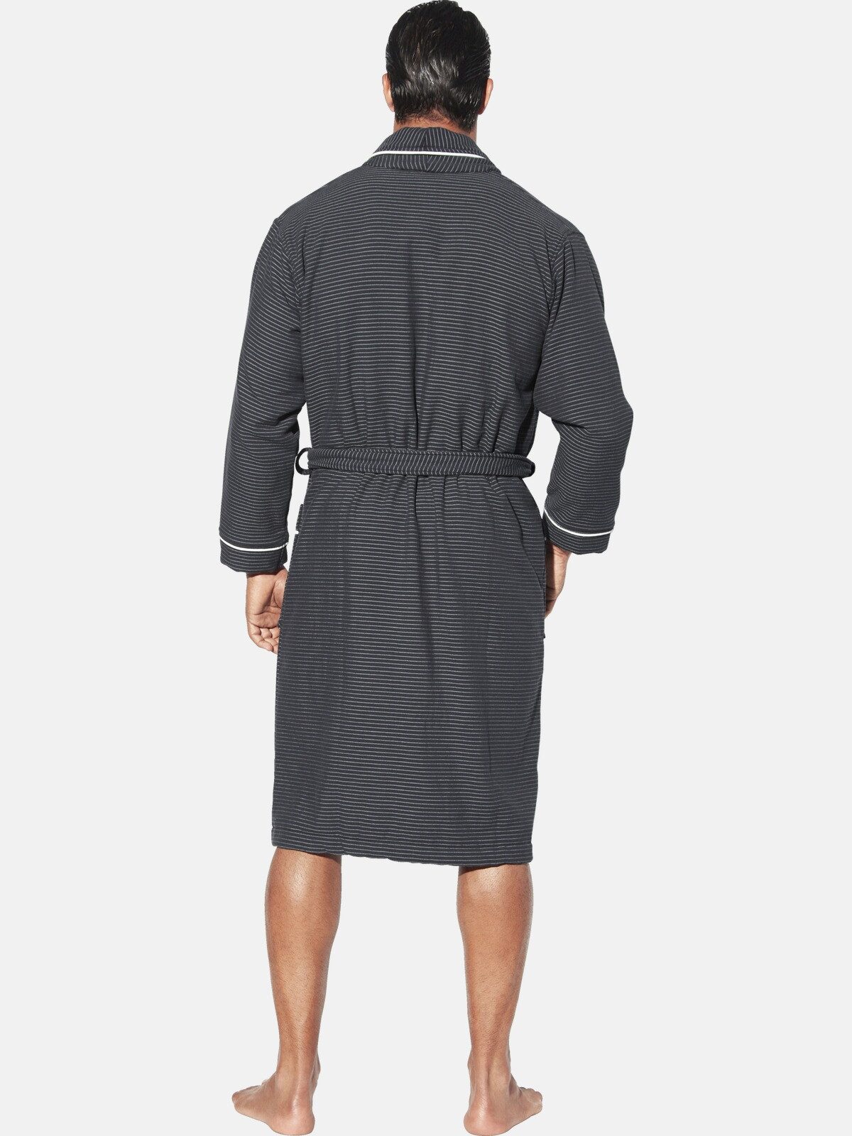 Jan Vanderstorm Bademantel ROLFGARD, Langform, Baumwolle, -, mit Streifenmu günstig online kaufen