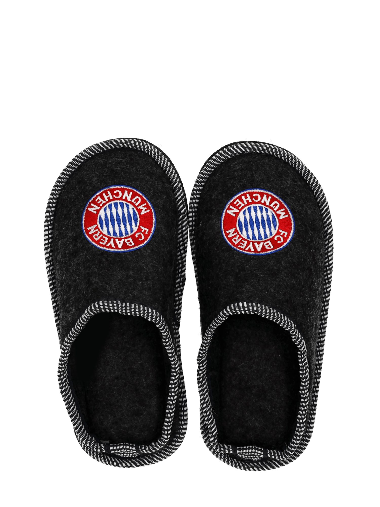 FC Bayern München FC Bayern München, Filz-Pantoffeln, Kinder, Grau Plüsch Hausschuhe