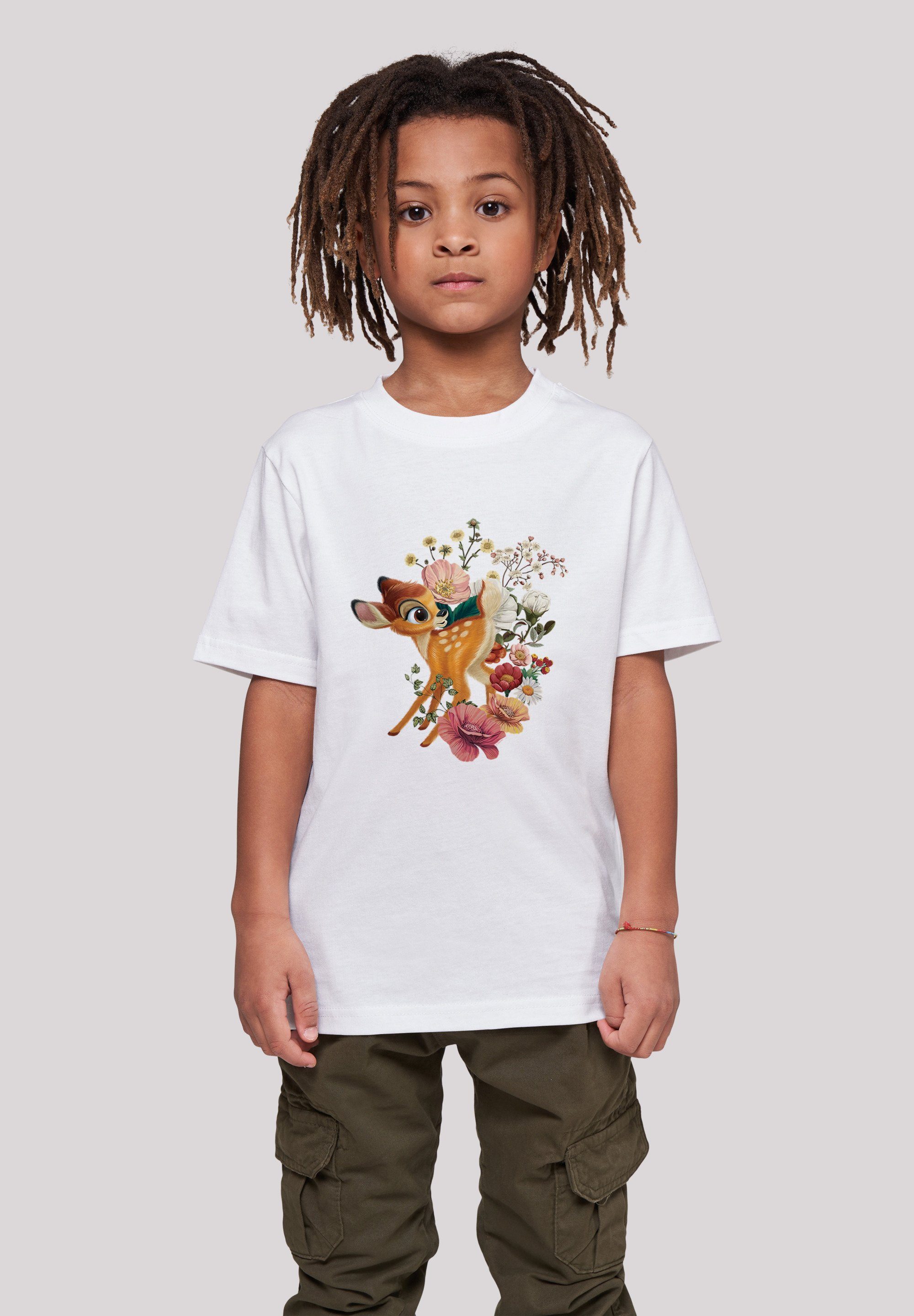 F4NT4STIC T-Shirt Disney Bambi - Premium Film Movie TV Comic Fan Merch Unisex Kinder,Premium Merch,Jungen,Mädchen,Bedruckt weiß | T-Shirts