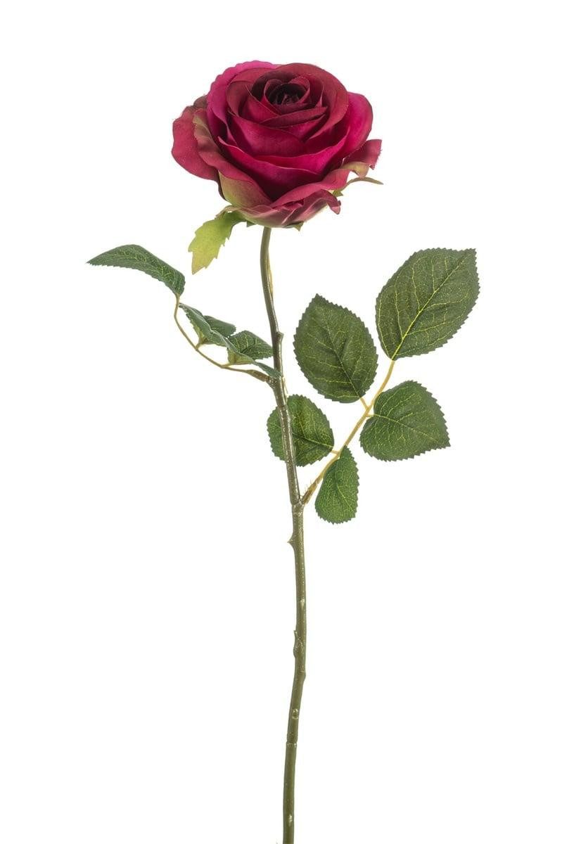 Kunstblume Künstliche Blume Rose BRUNETTE, fuchsia, 70cm, Ø11cm Rose, artplants, Höhe 65 cm