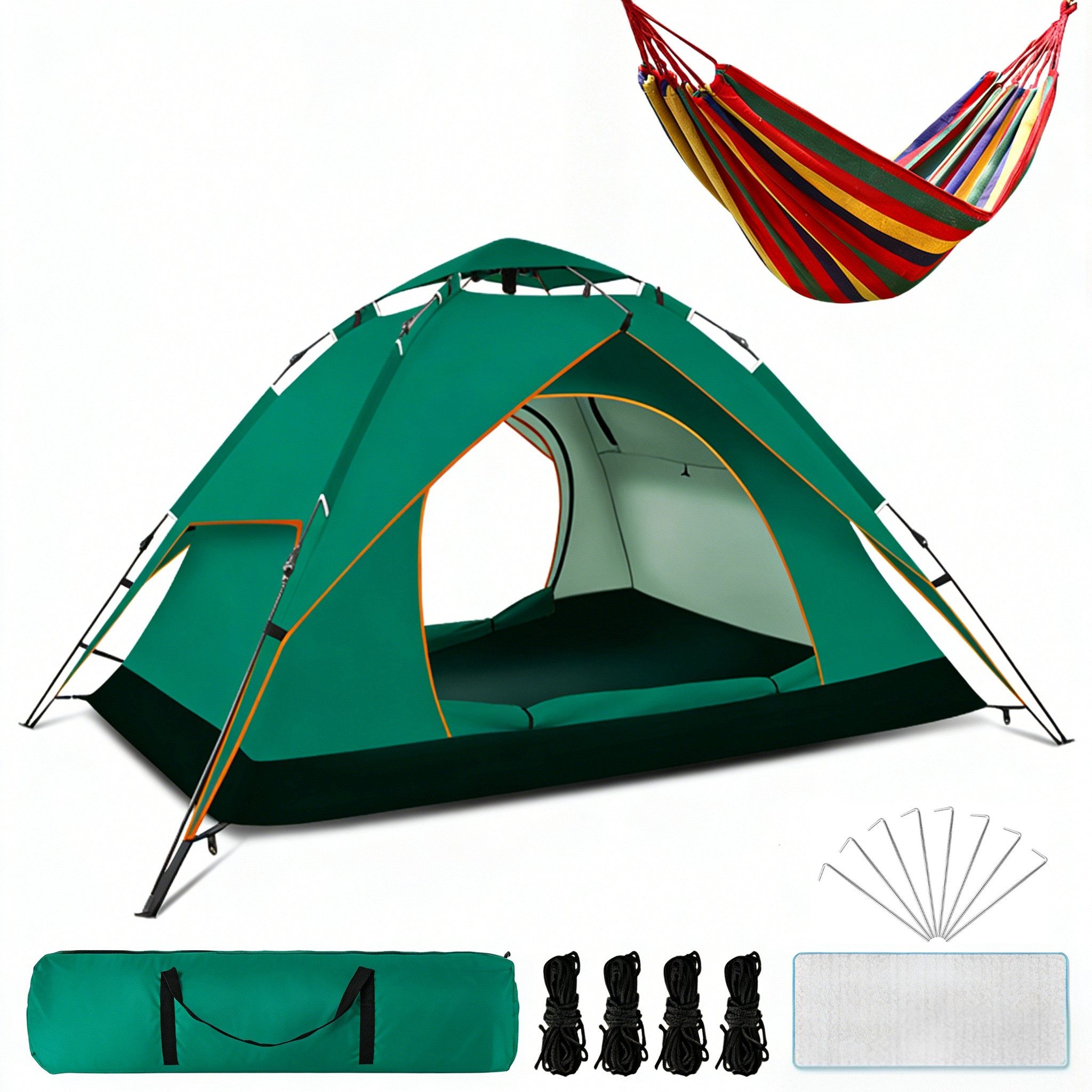 WowWoke Kuppelzelt Kuppelzelt für 4 Personen abnehmbarer winddichter belüfteter Außenhaut