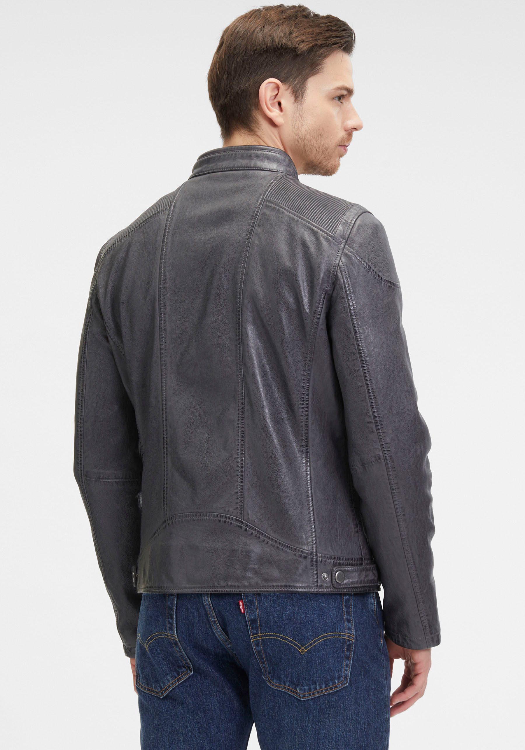 Mauritius Lederjacke GMDerran mit Reißverschluss, Reißverschlusstaschen, günstig online kaufen
