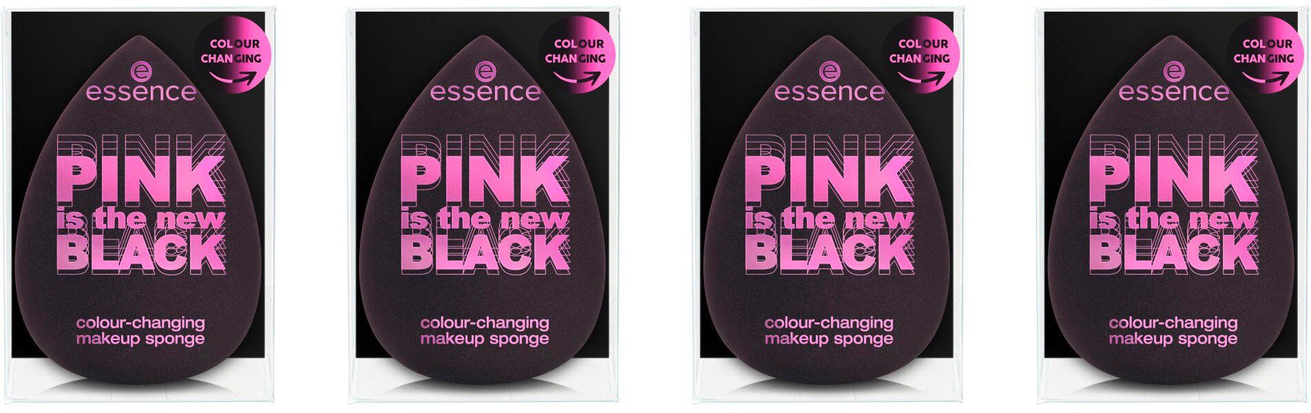 sponge, Make-up the colour-changing BLACK makeup is Schwamm Essence Colour-changing PINK new