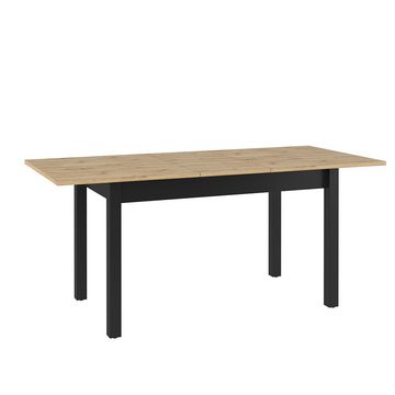 Compleo Esstisch LIMA ausziehbare TIsch 140 - 186 cm, rechteckig Tisch, Loft stil